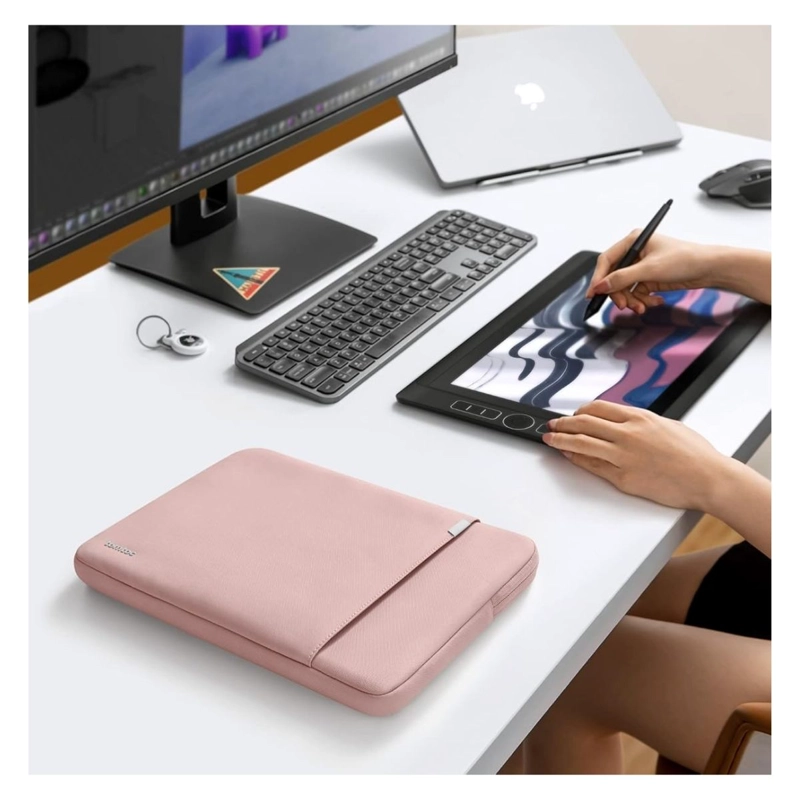 TOMTOC FUNDA DEFENDER-A13 PARA MACBOOK AIR M3/M2/M1 DE 13' - ROSADO - 5