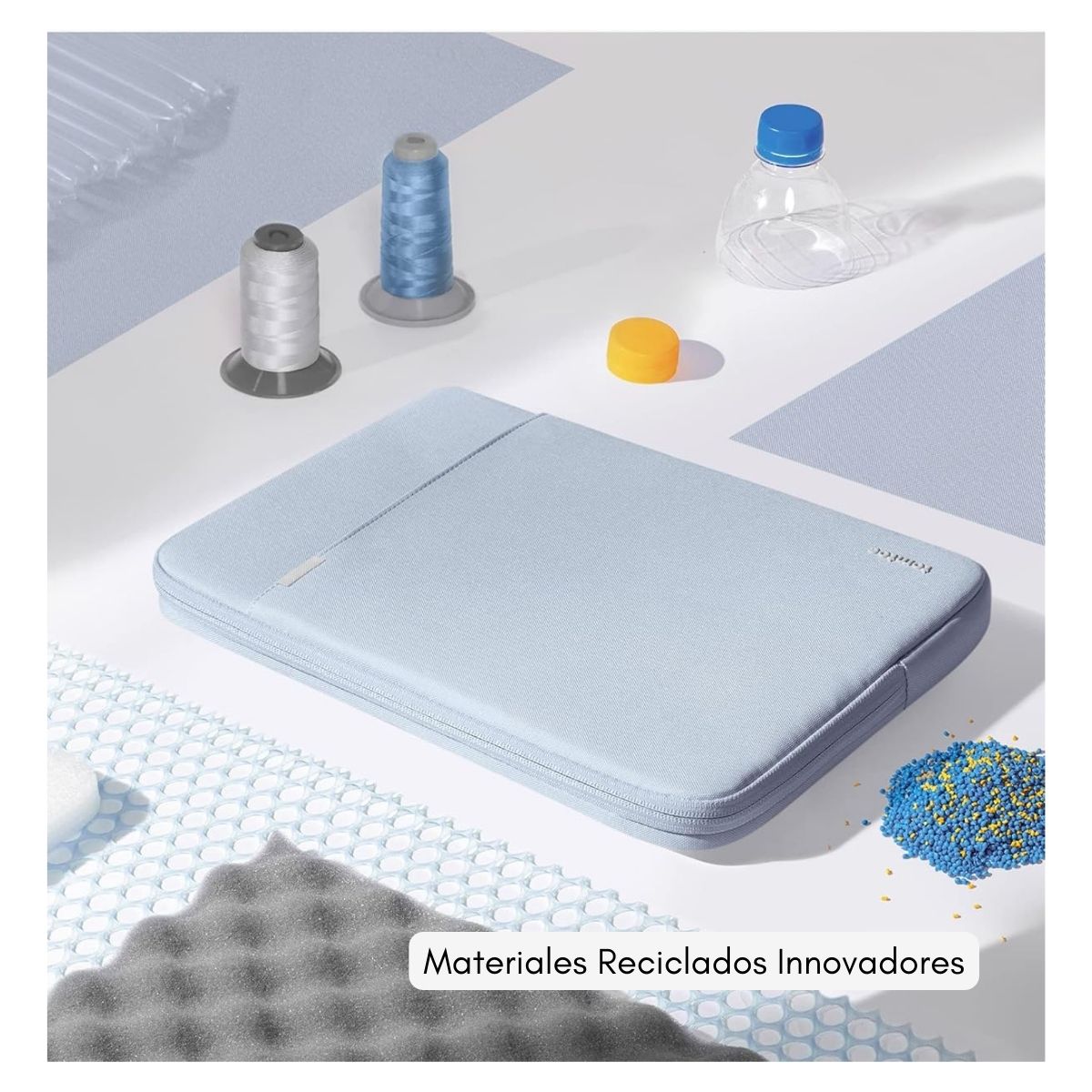 TOMTOC FUNDA DEFENDER-A13 PARA MACBOOK AIR M3/M2/M1 DE 13' - AZUL NIEBLA - 7
