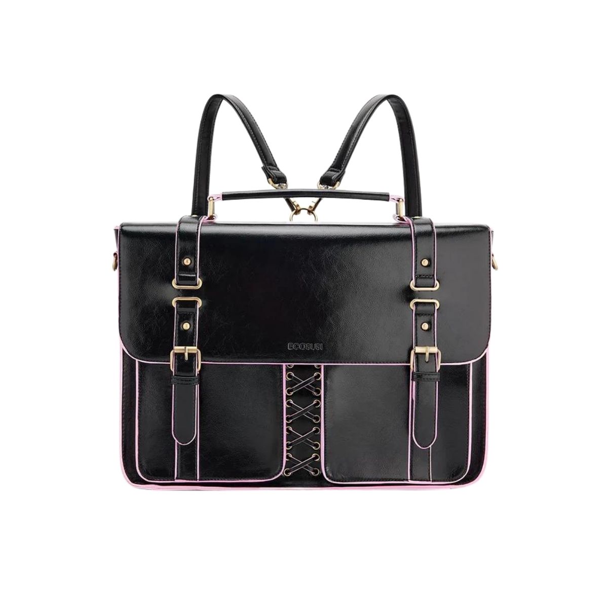 ECOSUSI MALETÍN Y MOCHILA EMILY PARA NOTEBOOK 15,6” - NEGRO - 3
