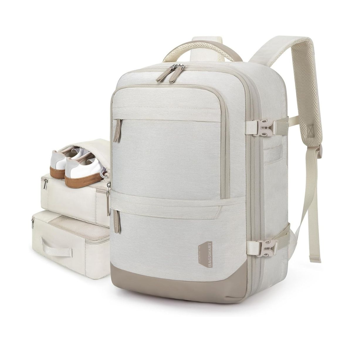 Bagsmart Mochila Falco 30 L - 40 L Expandible + 3 Organizadores Beige - 1