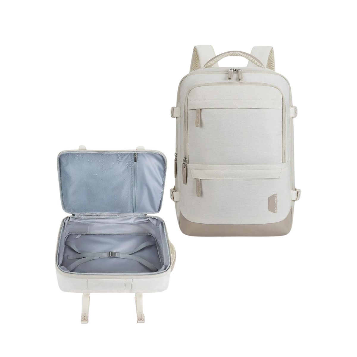 Bagsmart Mochila Falco 30 L - 40 L Expandible + 3 Organizadores Beige - 7