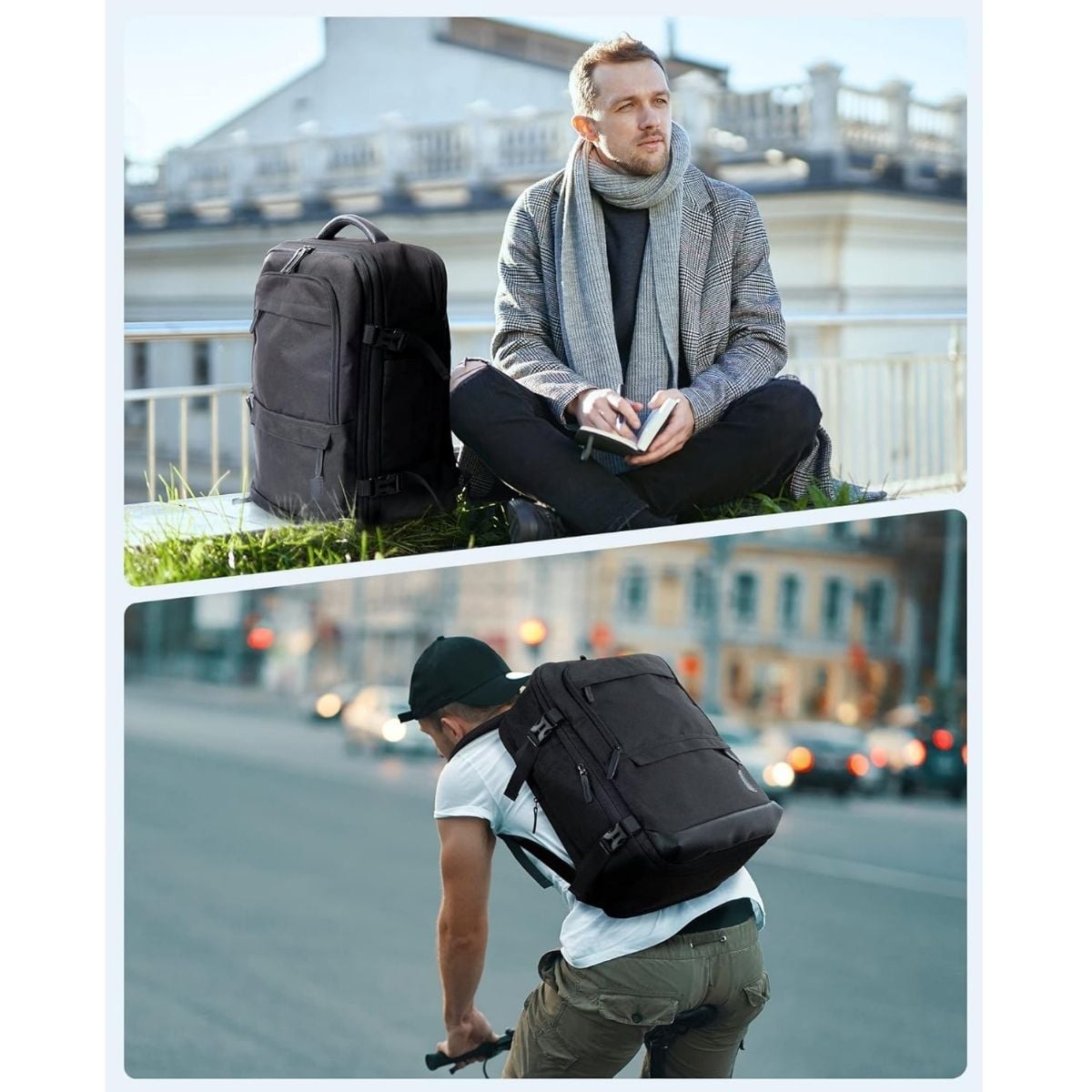 Bagsmart Mochila Falco 30 L - 40 L Expandible + 3 Organizadores Negro - 2