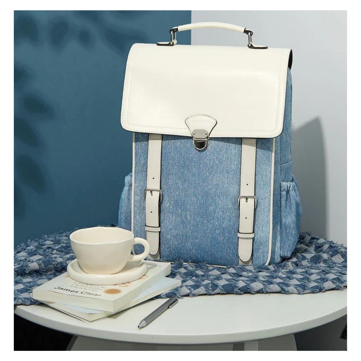 ECOSUSI MOCHILA INSPIRACIÓN DENIM PARA NOTEBOOK 15,6” - AZUL - 2