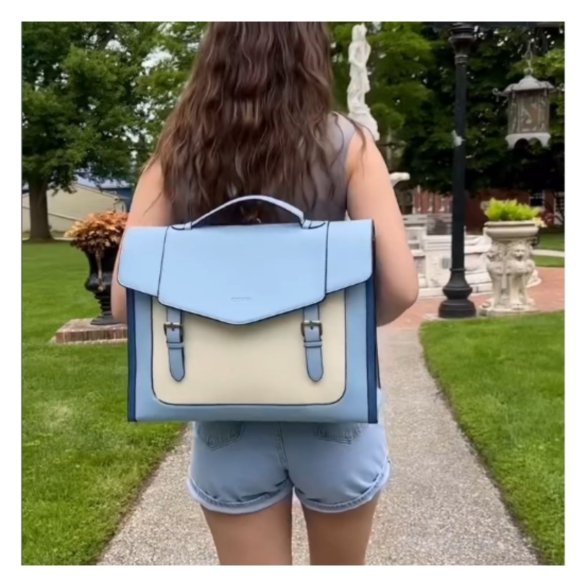 ECOSUSI MALETÍN Y MOCHILA JULIE PARA NOTEBOOK 15,6” - CELESTE - 7