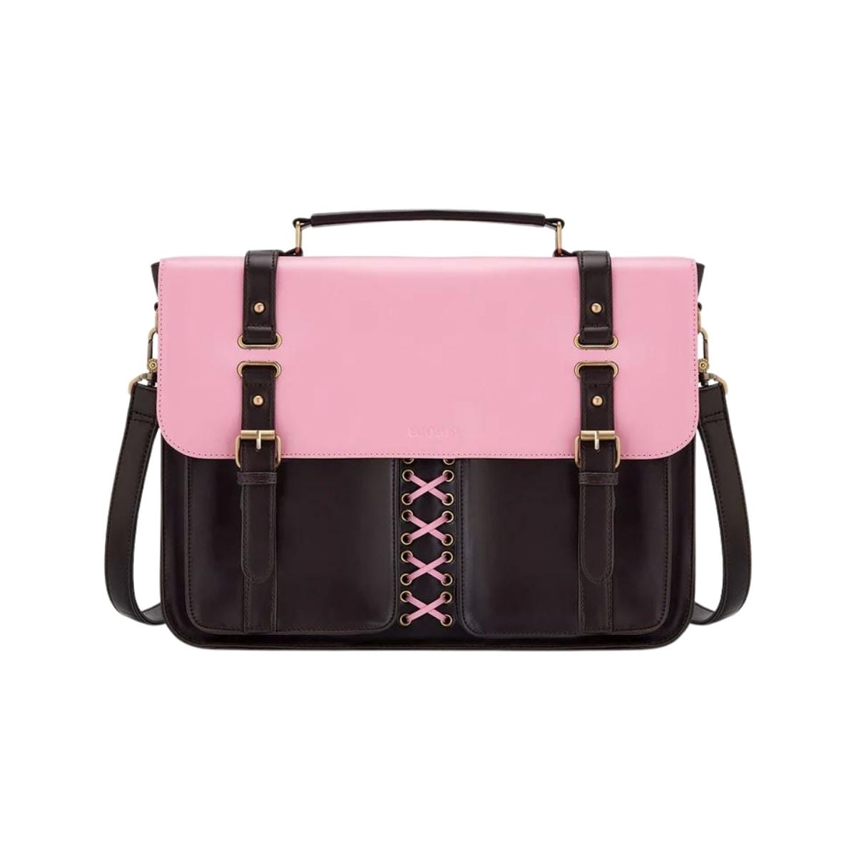 ECOSUSI MALETÍN Y MOCHILA VICTORIA PARA NOTEBOOK 15,6” - ROSA CAFÉ - 1