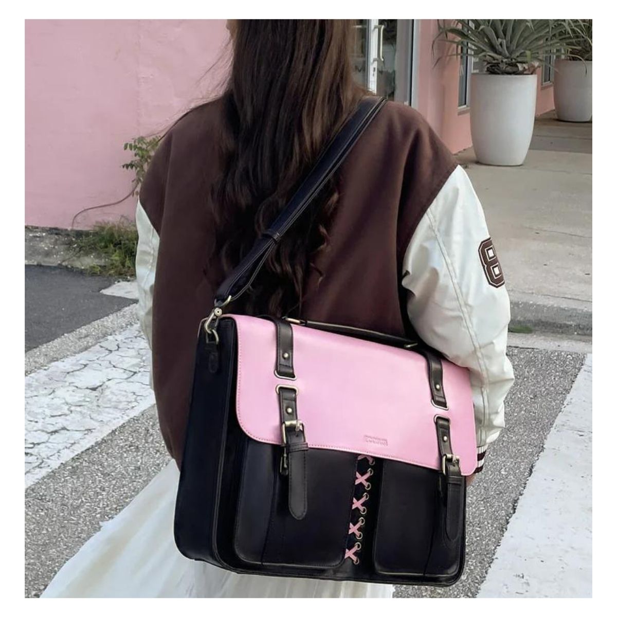 ECOSUSI MALETÍN Y MOCHILA VICTORIA PARA NOTEBOOK 15,6” - ROSA CAFÉ - 7