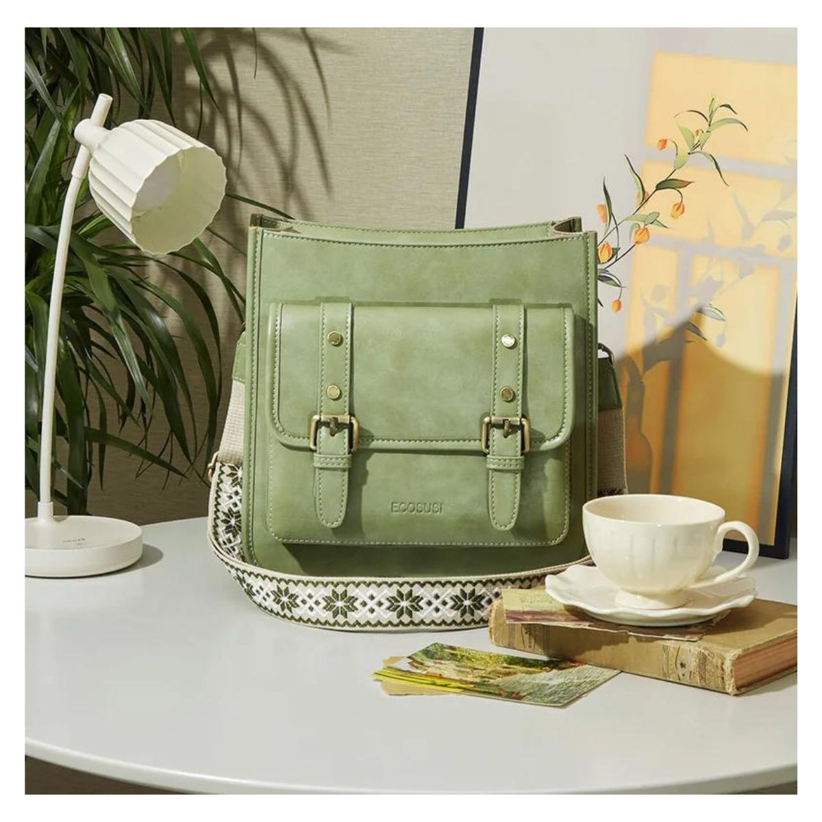 ECOSUSI BOLSO MENSAJERO SOPHIE PARA TABLET 11' - VERDE - 5