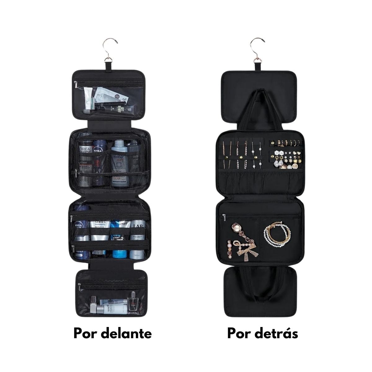 Bagsmart Neceser Multifuncional Spacesaver Colgante Mediano Negro - 5