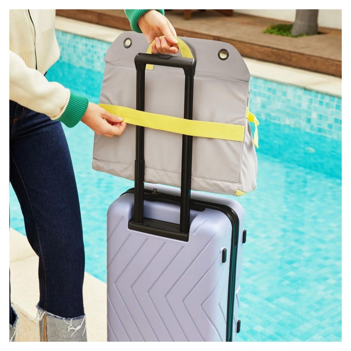Bagsmart Organizador Colgante de Closet para Viaje 4 Compartimientos Gris - 3