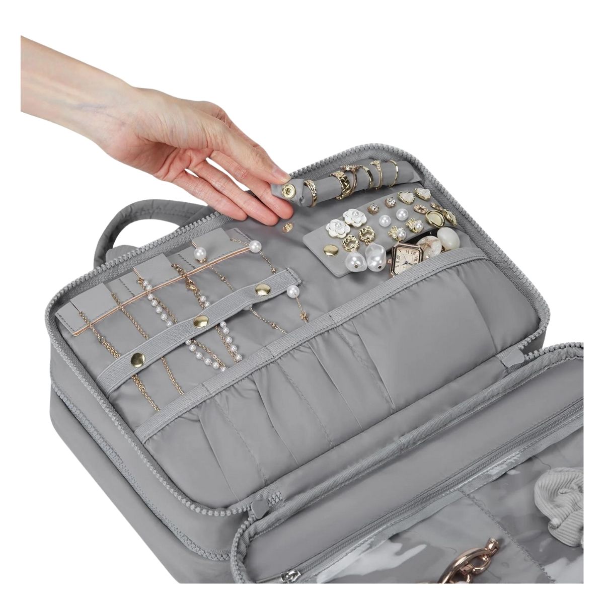 Bagsmart Neceser Multifuncional Spacesaver Colgante Mediano Gris - 3