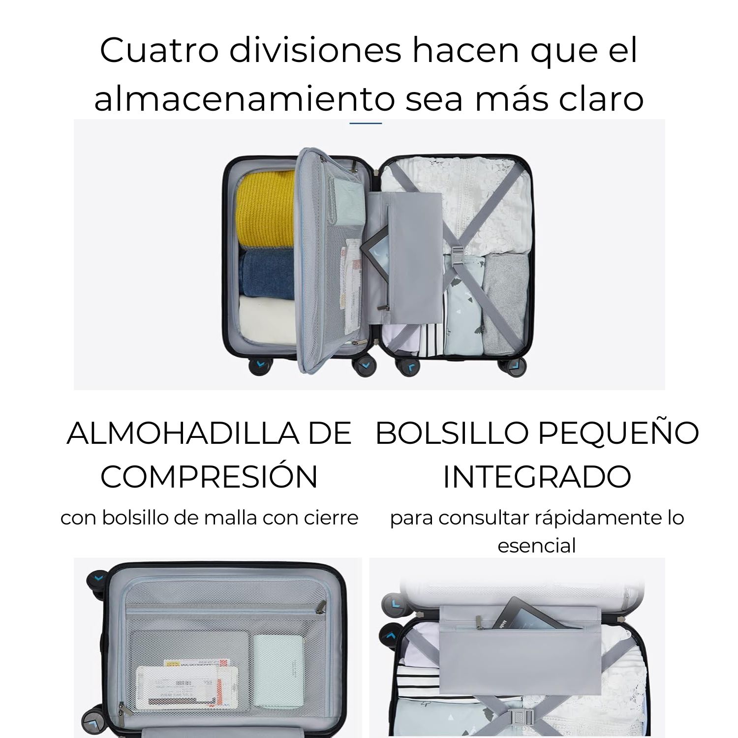 Bagsmart Maleta de Mano Globetrotter 21″ Rígida 35 L Rojo Vino - 8