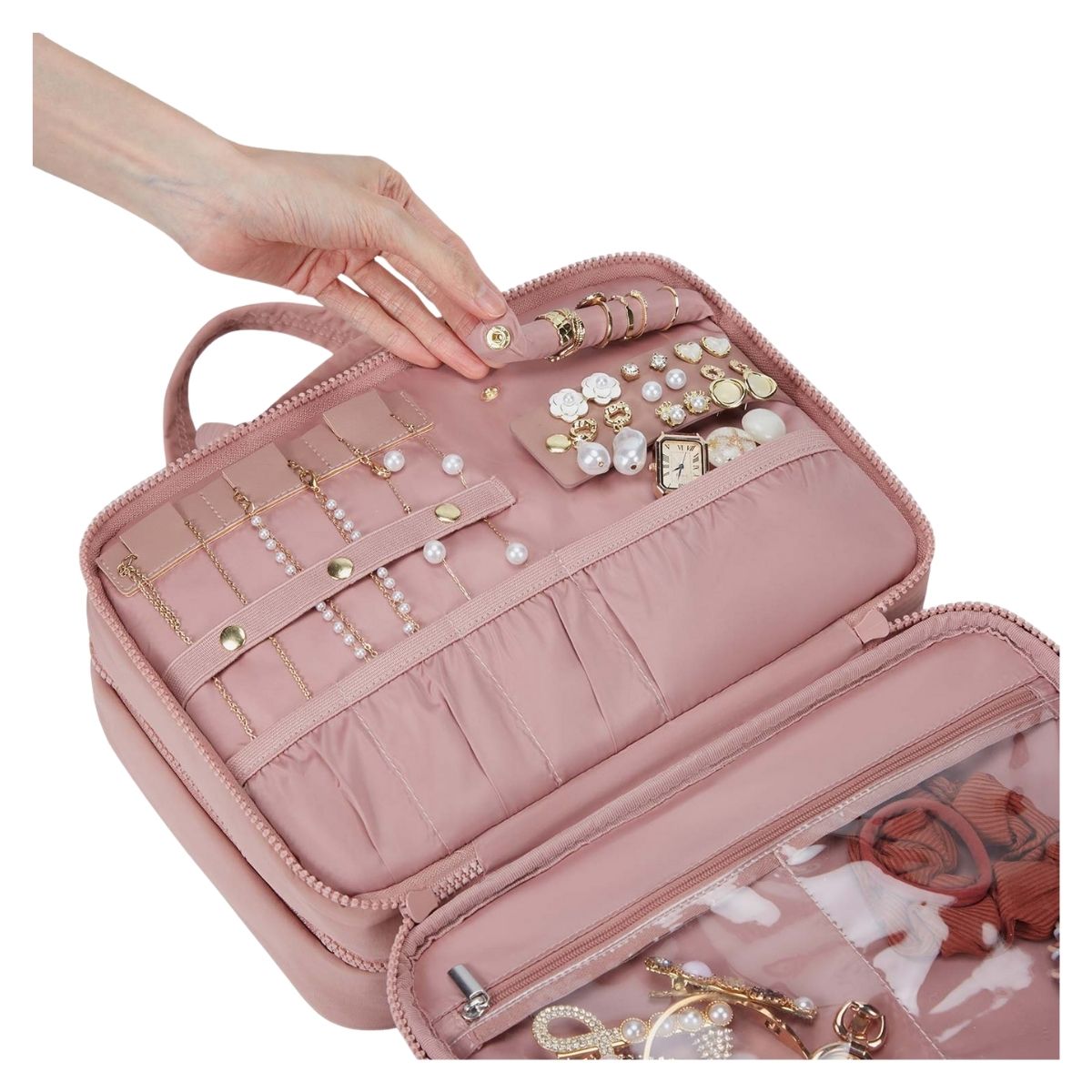 Bagsmart Neceser Multifuncional Spacesaver Colgante Mediano Rosado Oscuro - 3