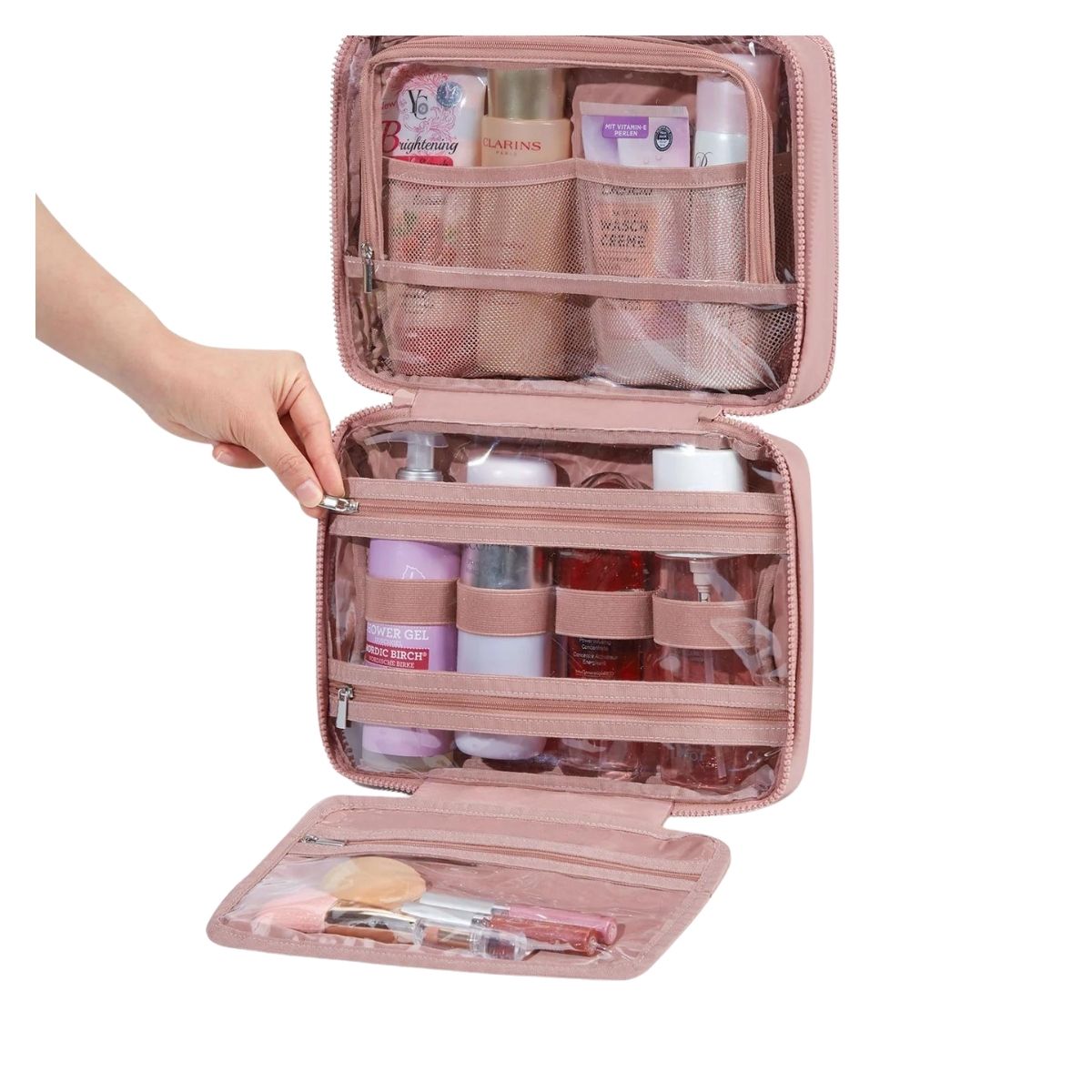 Bagsmart Neceser Multifuncional Spacesaver Colgante Mediano Rosado Oscuro - 7