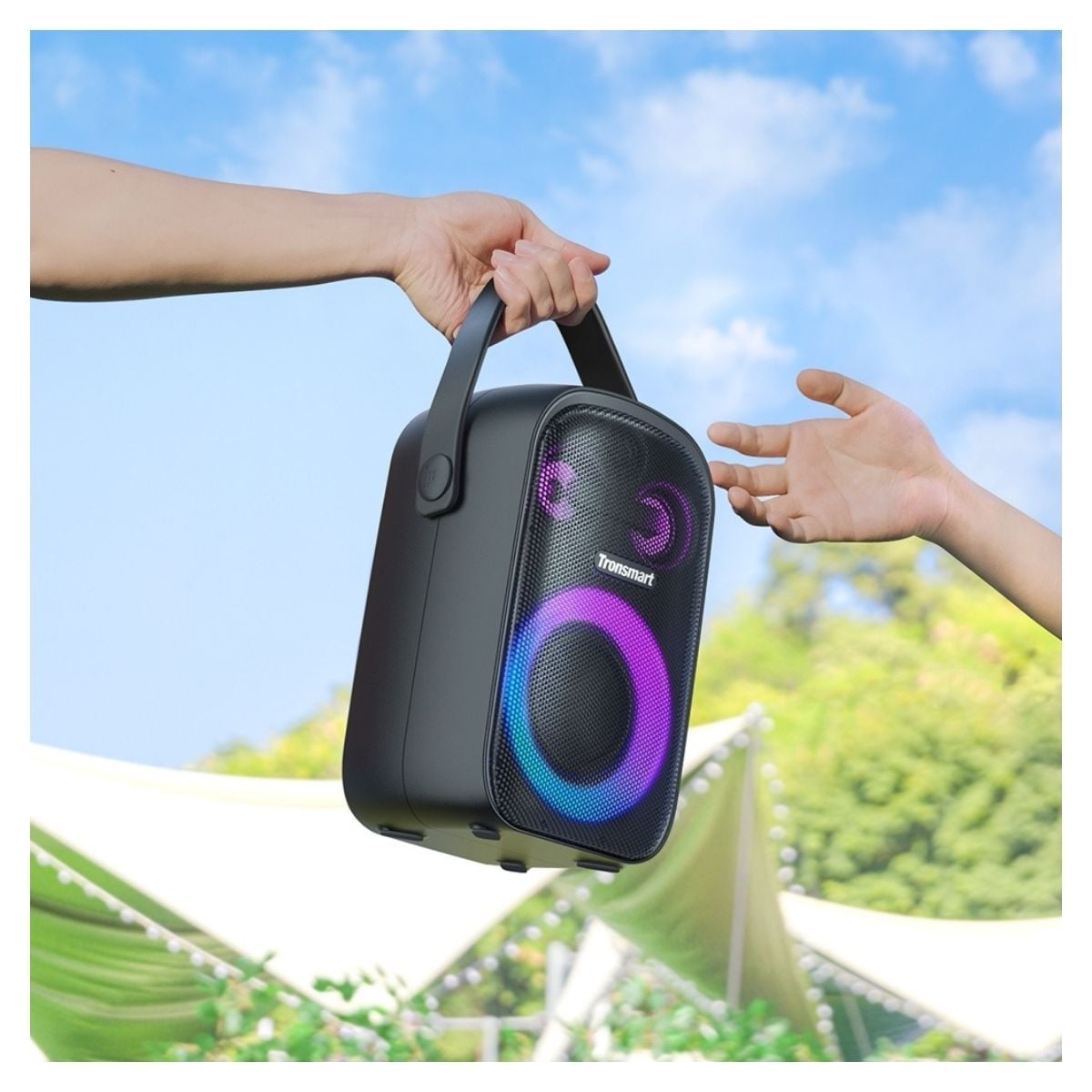 PARLANTE TRONSMART TMHALO100 PORTÁTIL PARA FIESTAS HALO 100 CON ILUMINACIÓN NEGRO - 2