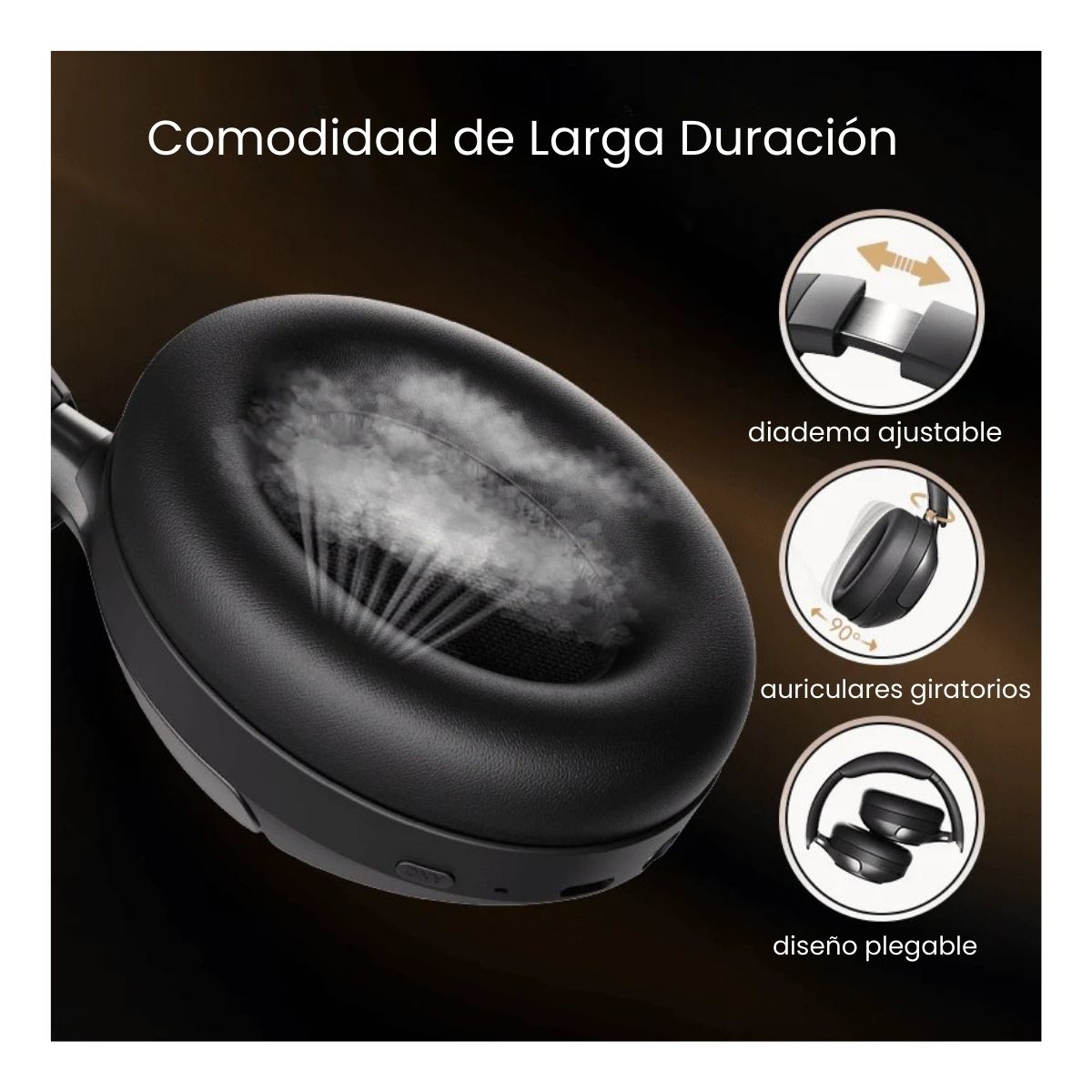 QCY H3 PRO AUDIFONOS BLUETOOTH INALÁMBRICOS ANC - NEGRO - 2