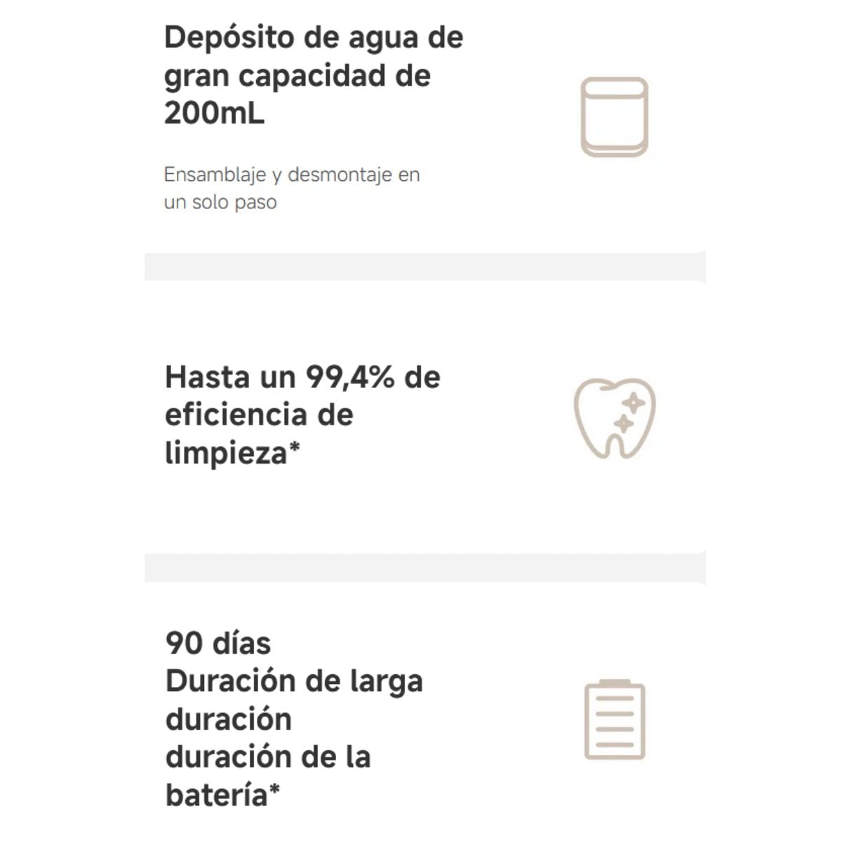XIAOMI IRRIGADOR DENTAL WATER FLOSSER 2 IPX7 200ML BLANCO - 4