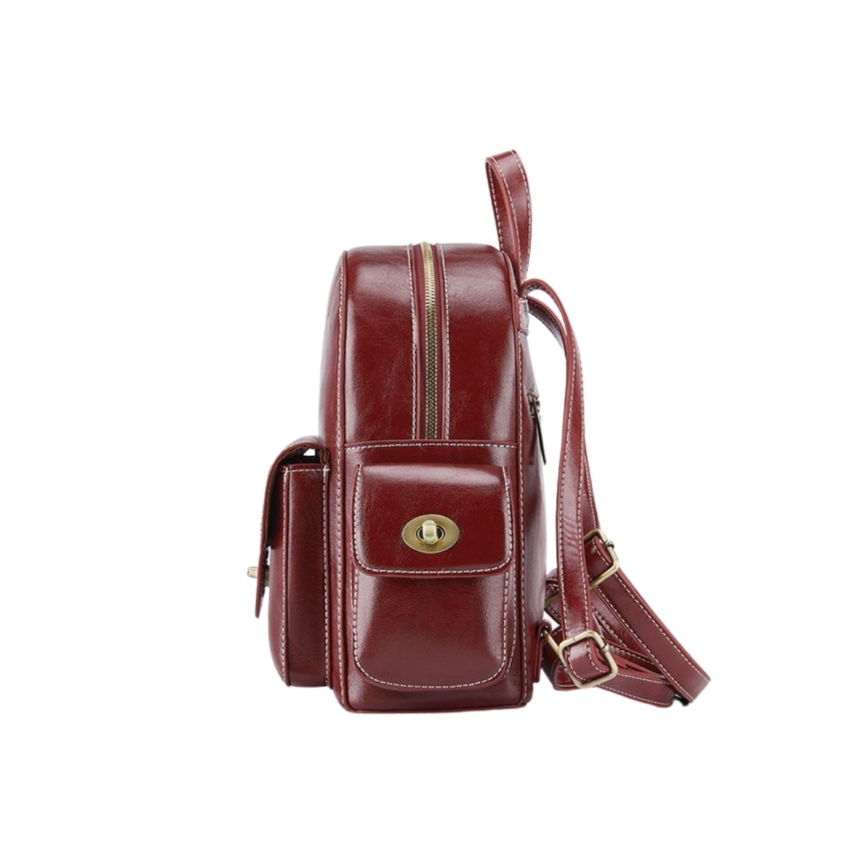 ECOSUSI MINI MOCHILA ALISON DE CUERO VEGANO - ROJO ANGOLA - 6