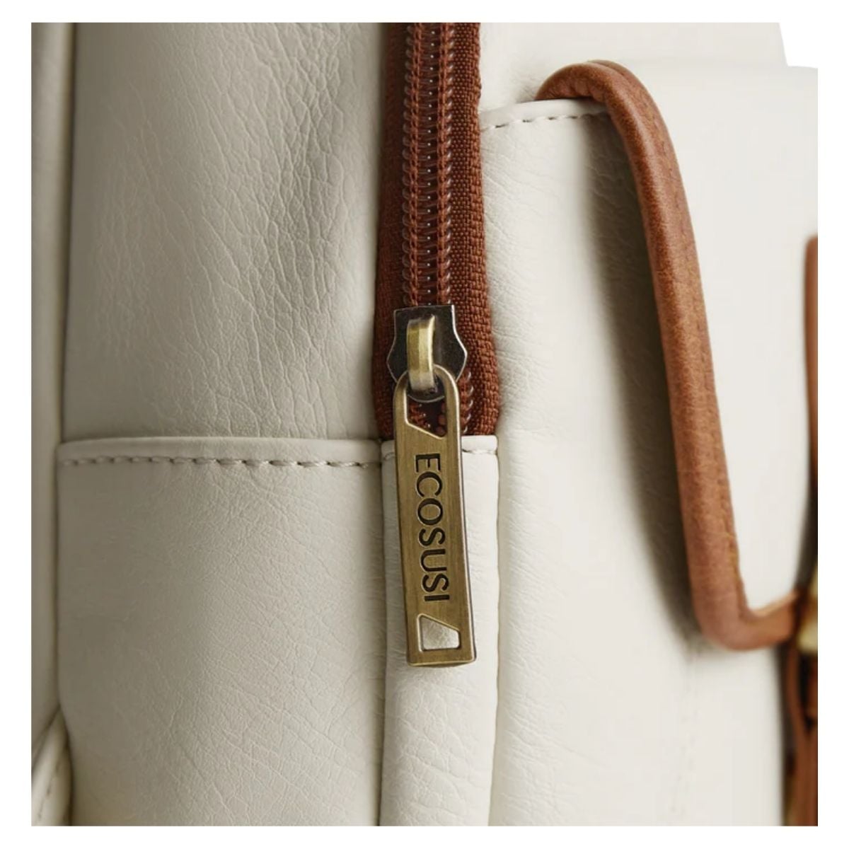 ECOSUSI BANDOLERA RETRO CON CORREA DE GUITARRA - BLANCO - 4
