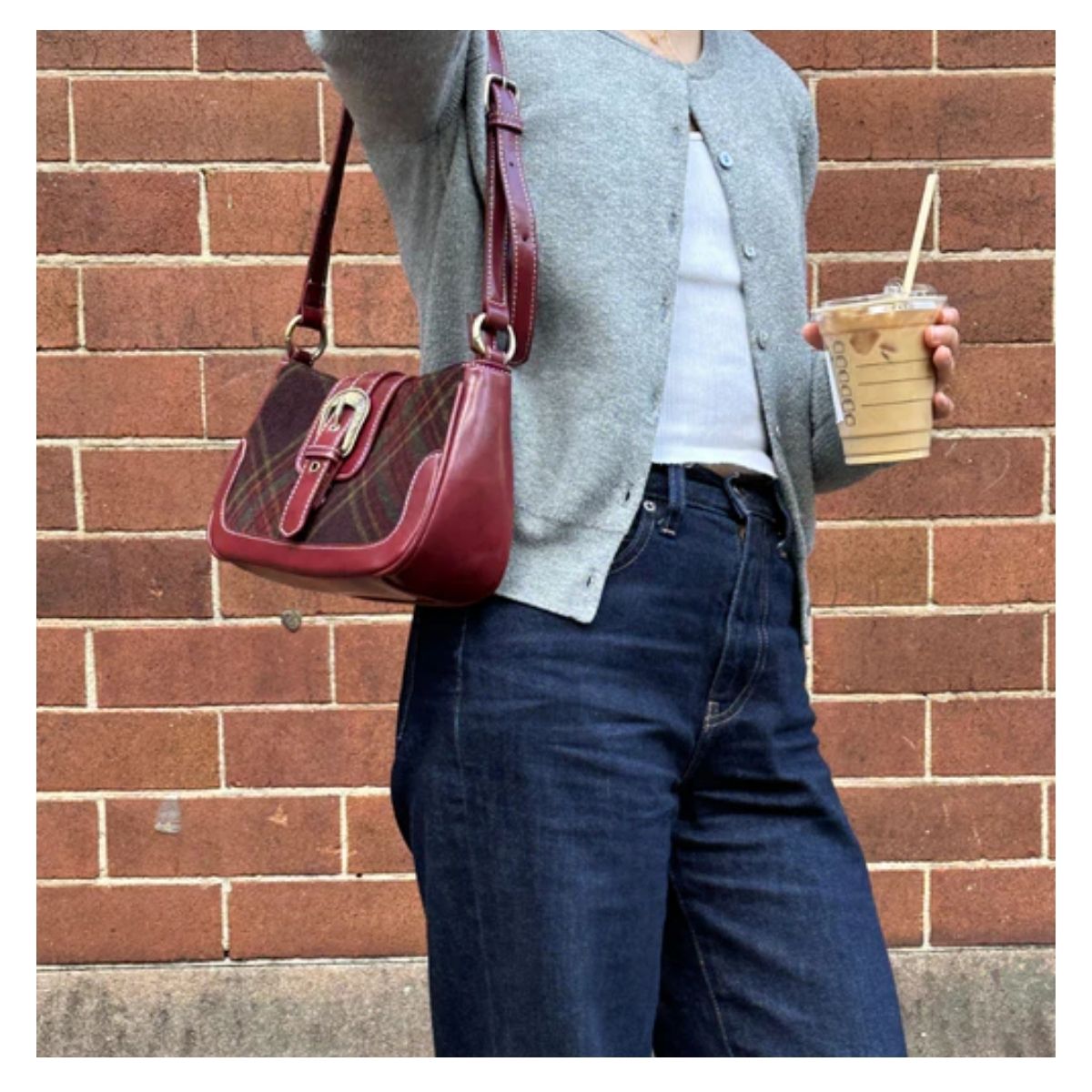 ECOSUSI CARTERA VINTAGE ALISON DE USO DIARIO - ROJO ANGOLA - 2
