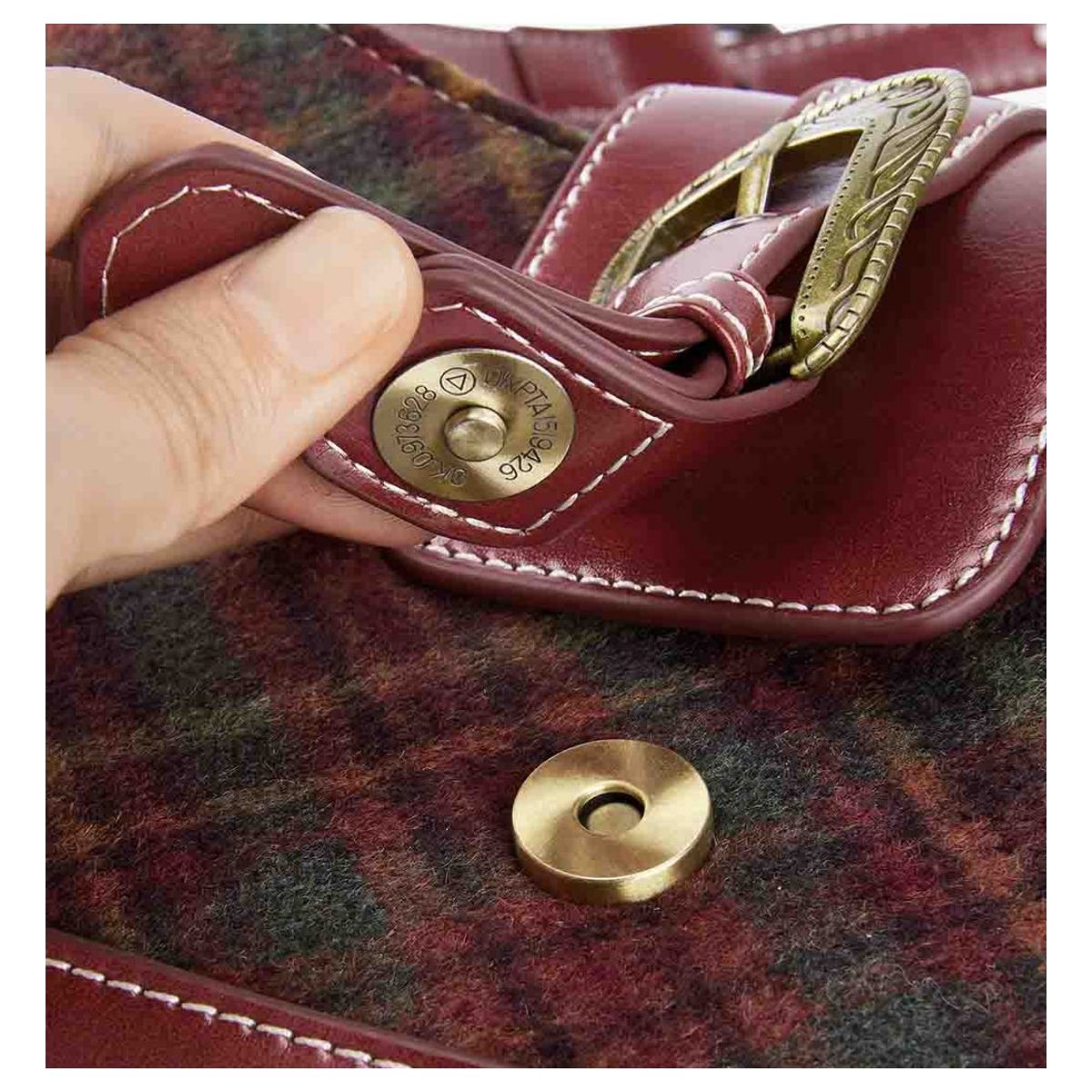 ECOSUSI CARTERA VINTAGE ALISON DE USO DIARIO - ROJO ANGOLA - 4