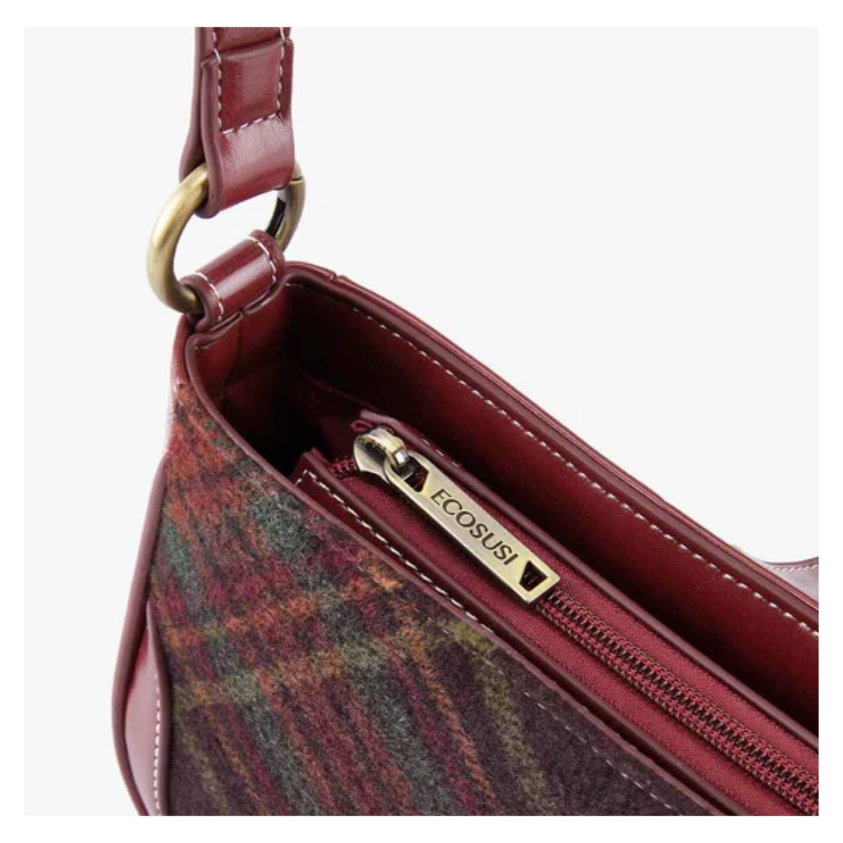 ECOSUSI CARTERA VINTAGE ALISON DE USO DIARIO - ROJO ANGOLA - 6