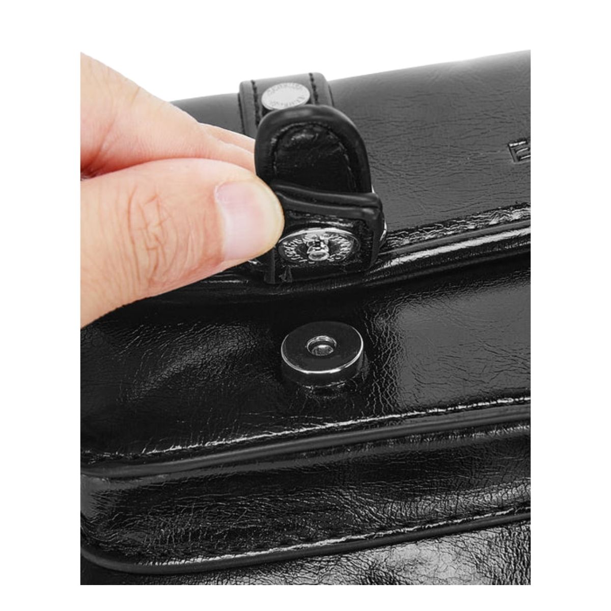 ECOUSI BOLSO MENSAJERO MIA CON CORREA ANCHA - NEGRO - 4
