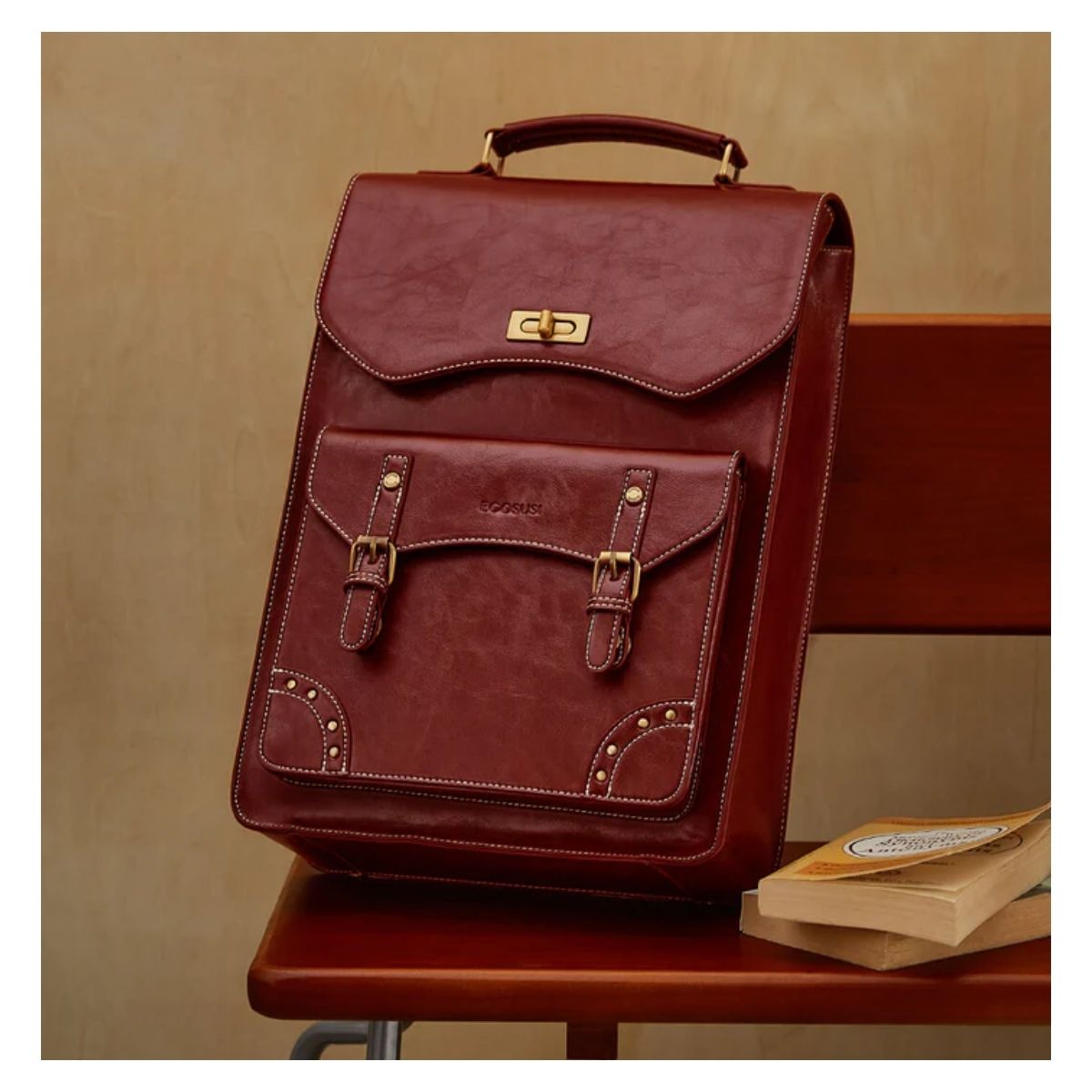 ECOSUSI MOCHILA WILDER CON REMACHES PARA NOTEBOOK 15,6' - ROJO ANGOLA - 2