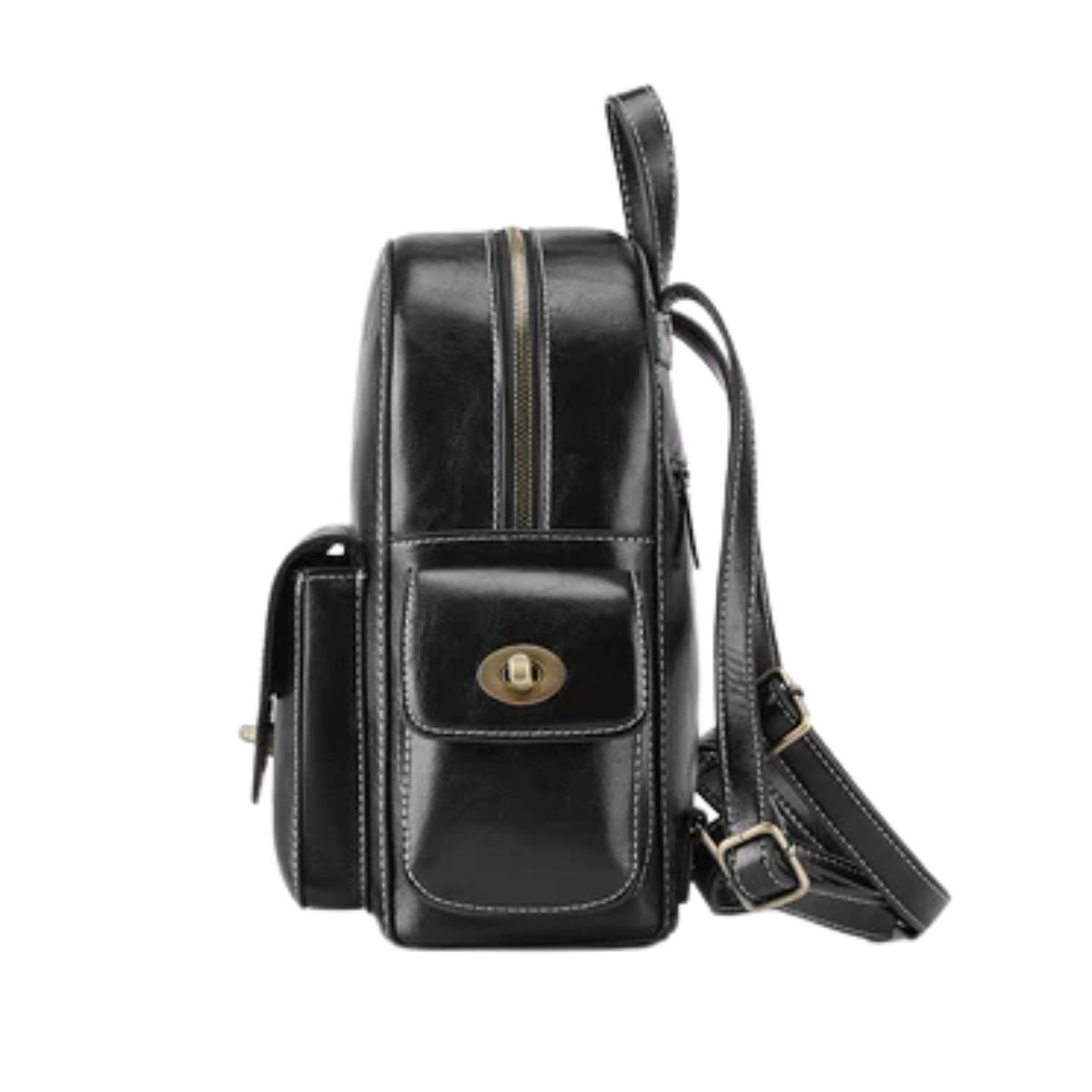 ECOSUSI MINI MOCHILA ALISON DE CUERO VEGANO - NEGRO - 3