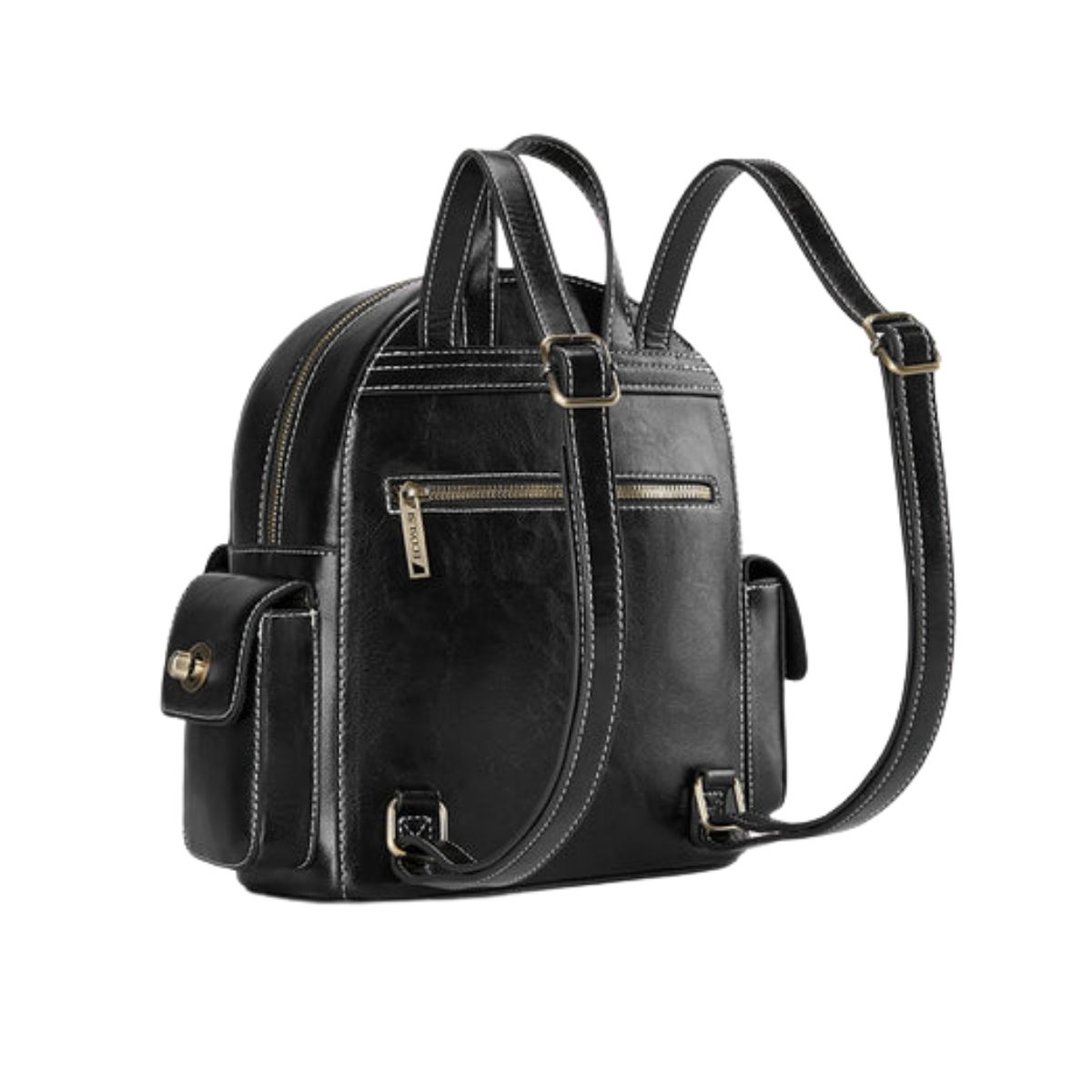 ECOSUSI MINI MOCHILA ALISON DE CUERO VEGANO - NEGRO - 4