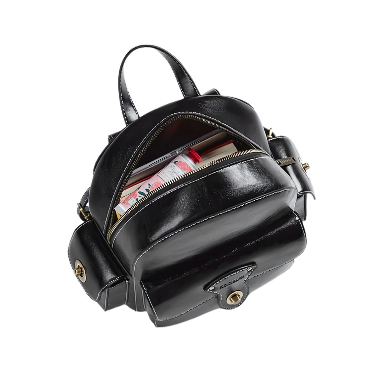 ECOSUSI MINI MOCHILA ALISON DE CUERO VEGANO - NEGRO - 7
