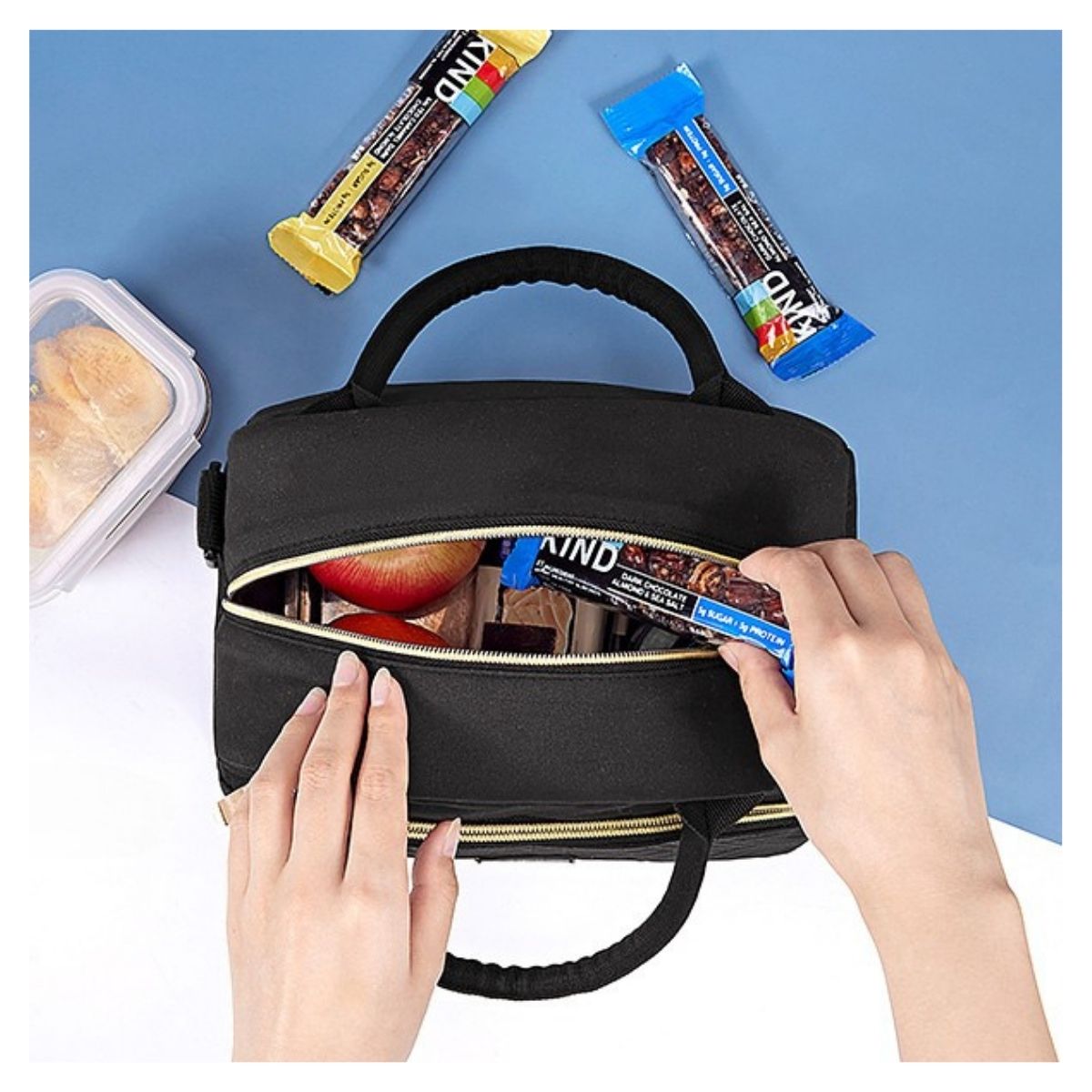 TOURIT LONCHERA TÉRMICA FEMENINA 9.4L - NEGRO TEJIDO - 7