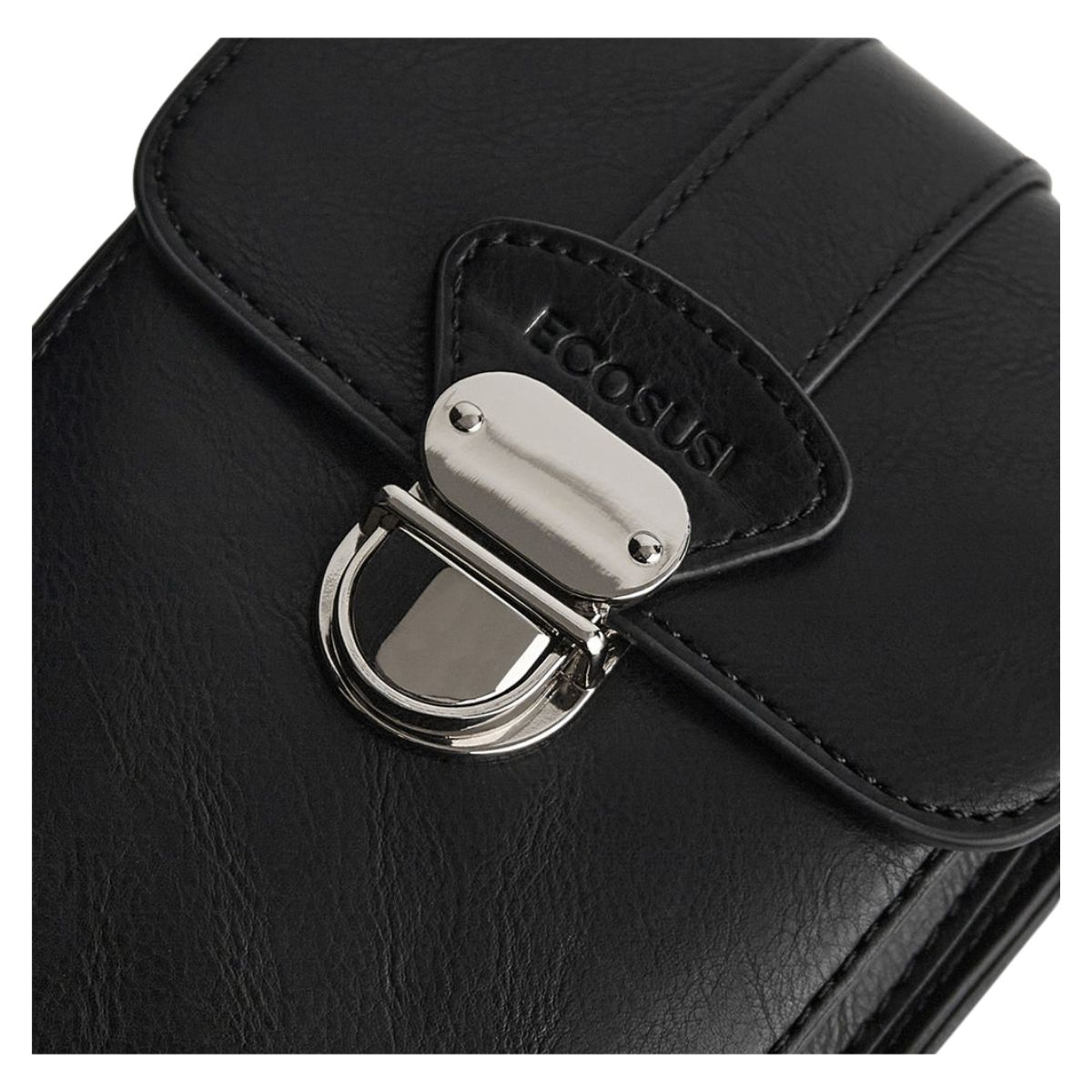 ECOSUSI BOLSO CRUZADO VINTAGE PARA TELÉFONO - NEGRO - 3
