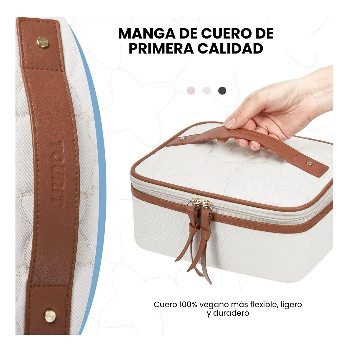 TOURIT LONCHERA TÉRMICA PORTÁTIL 5L - MARRÓN Y BEIGE - 7