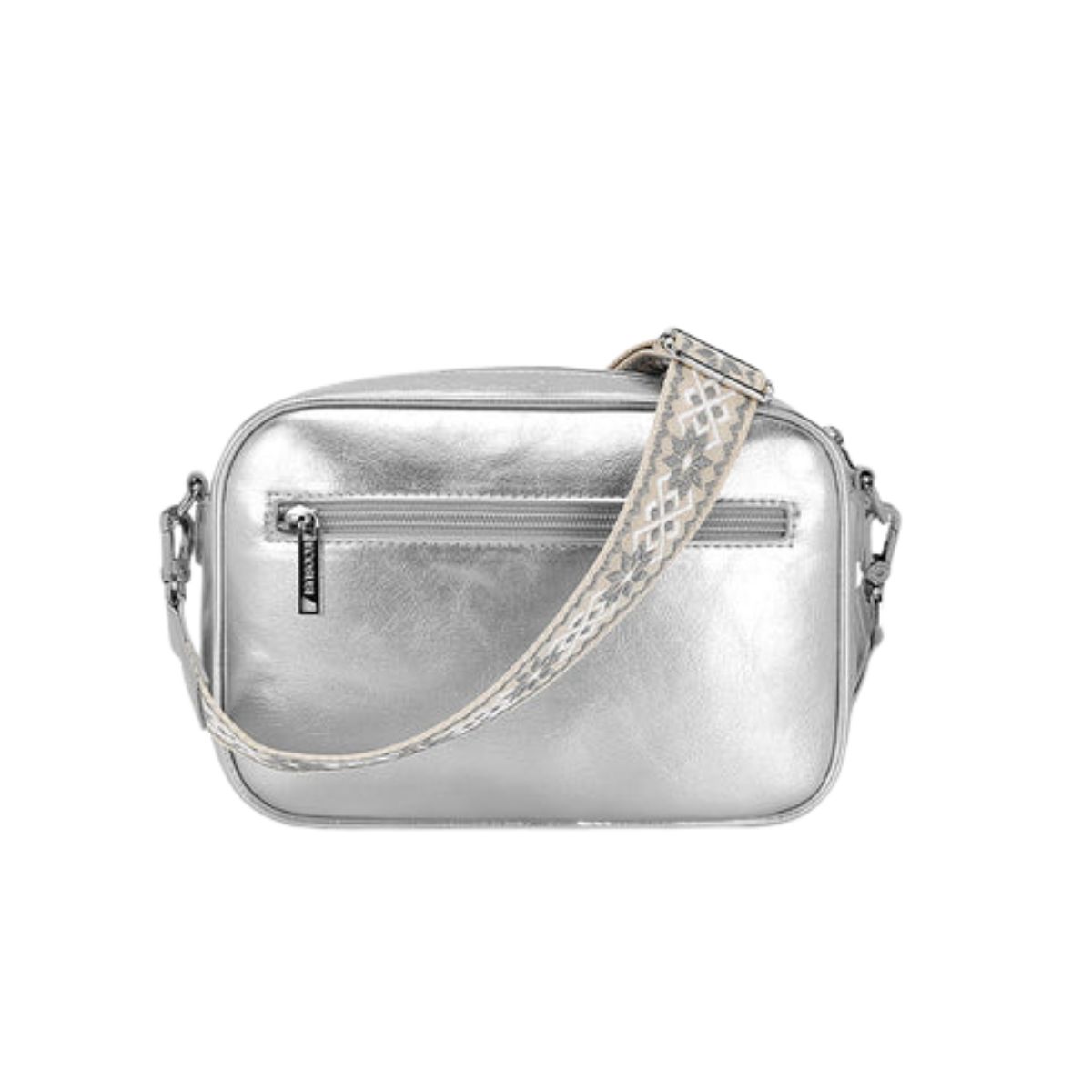ECOUSI BOLSO MENSAJERO MIA CON CORREA ANCHA - PLATEADO - 4