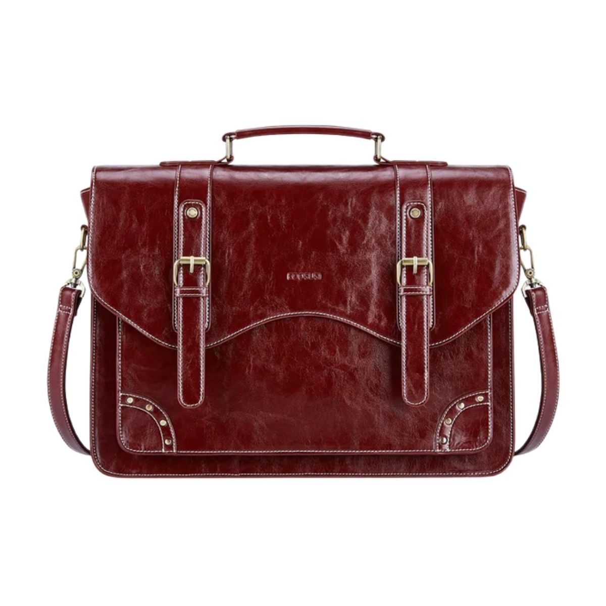 ECOSUSI MALETÍN Y MOCHILA WILDER CON REMACHES PARA NOTEBOOK 15,6' - ROJO ANGOLA - 1