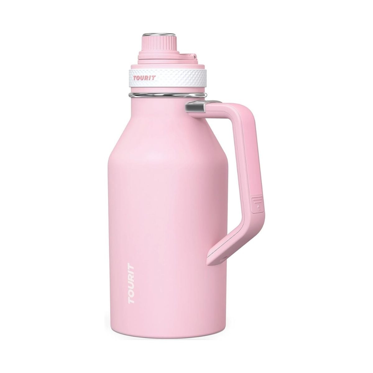 TOURIT BOTELLA DE AGUA TÉRMICA DEPORTIVA ANTI DERRAMES CON ASA 64OZ - ROSADO - 1