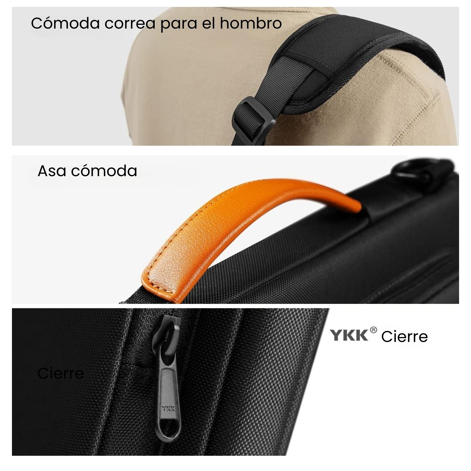 TOMTOC BOLSO DE HOMBRO DEFENDER-A42 PARA MACBOOK PRO DE 14' - NEGRO - 6