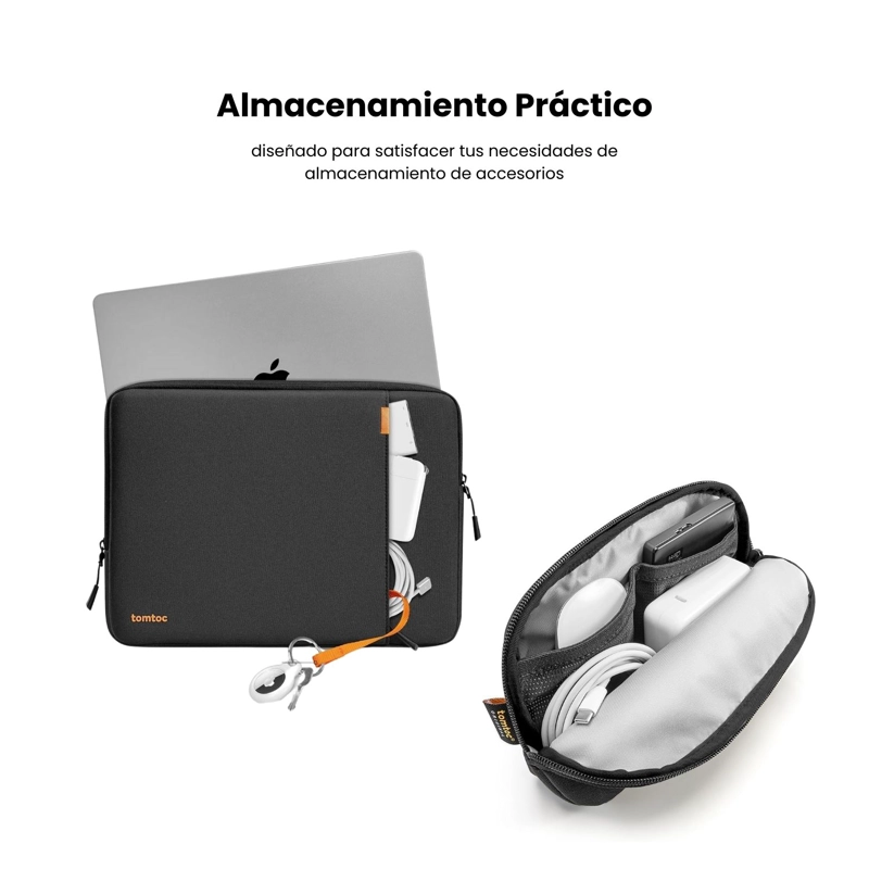 TOMTOC FUNDA DEFENDER-A13 PARA MACBOOK PRO DE 16' CON ORGANIZADOR - NEGRO - 5