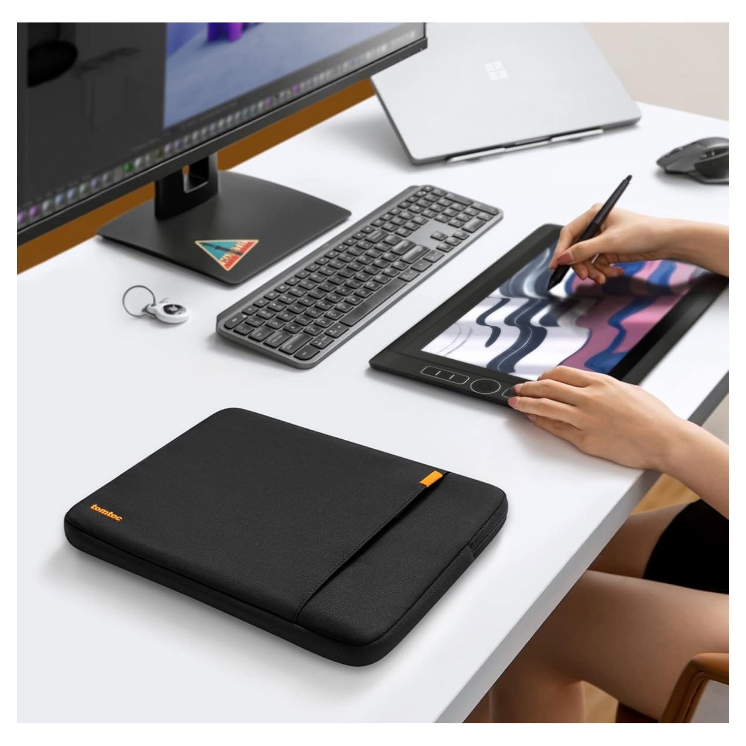 TOMTOC FUNDA DEFENDER-A13 PARA MACBOOK DE 15' - NEGRO - 2