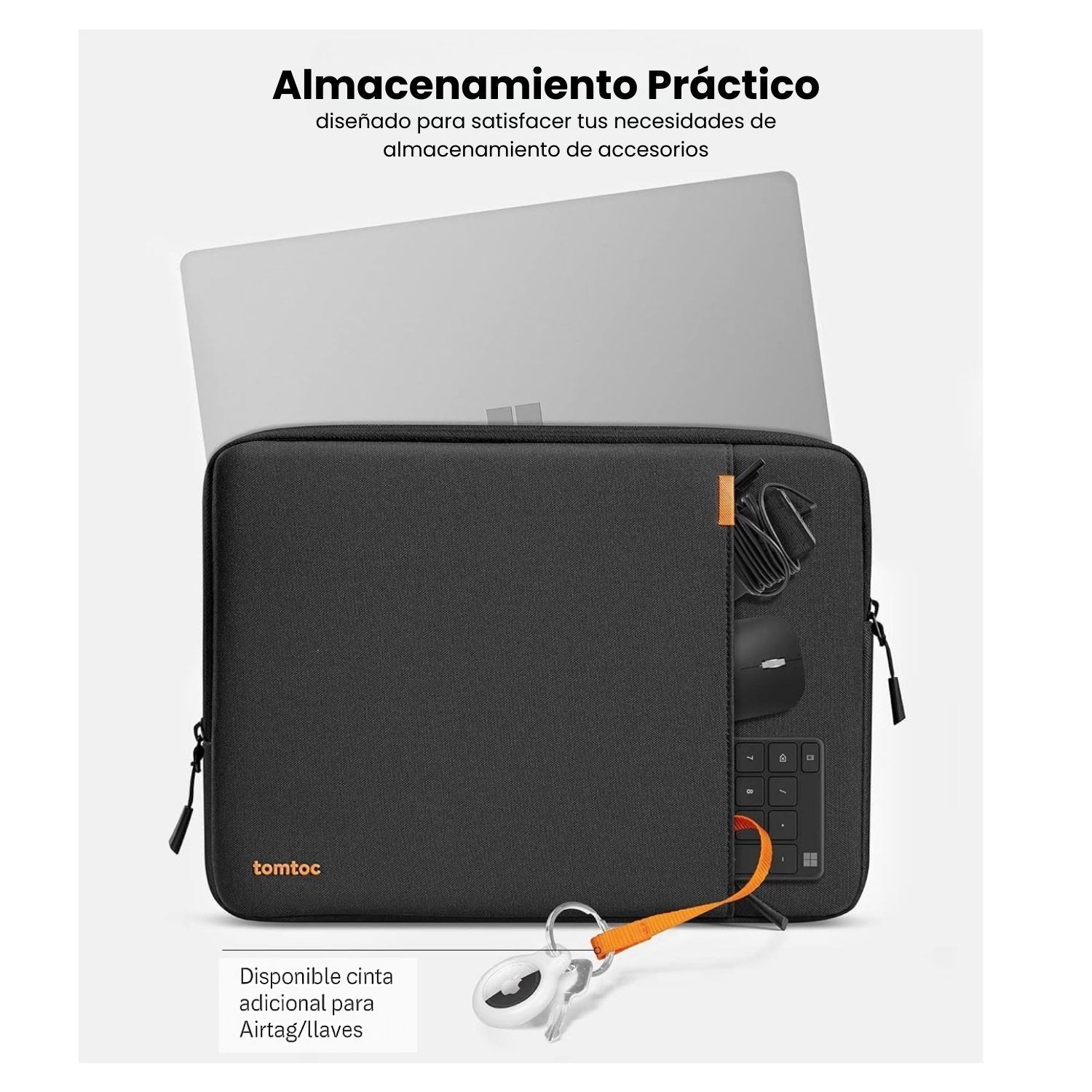 TOMTOC FUNDA DEFENDER-A13 PARA MACBOOK DE 15' - NEGRO - 5