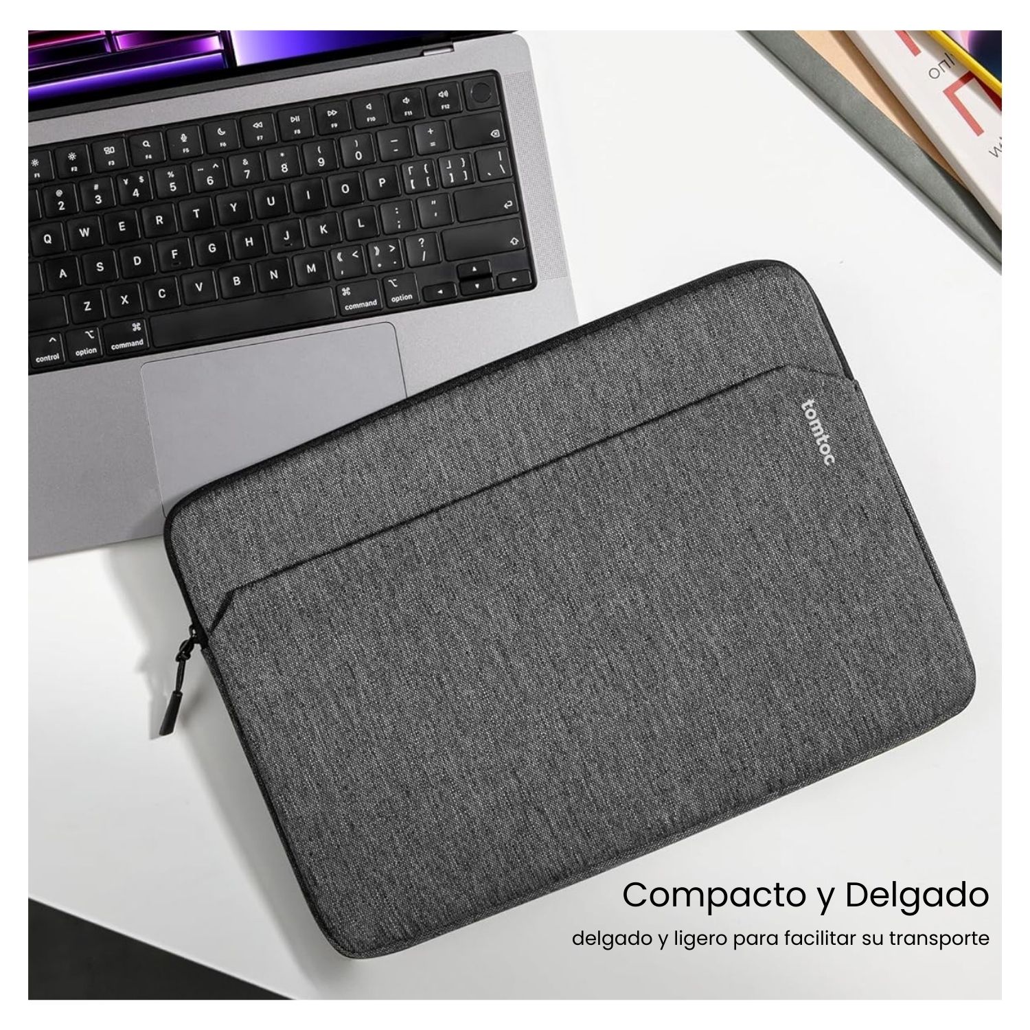TOMTOC FUNDA LIGHT- A18 PARA MACBOOK AIR 15' - GRIS OSCURO - 6