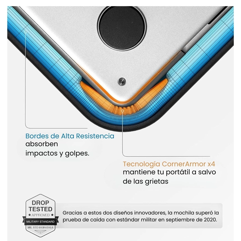TOMTOC MALETÍN DEFENDER-A14 PARA 13,5' A 14,4' - GRIS - 3