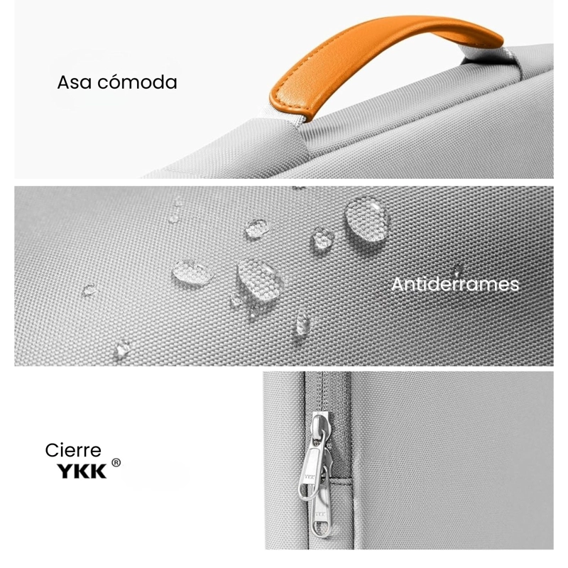 TOMTOC MALETÍN DEFENDER-A14 PARA 13,5' A 14,4' - GRIS - 6