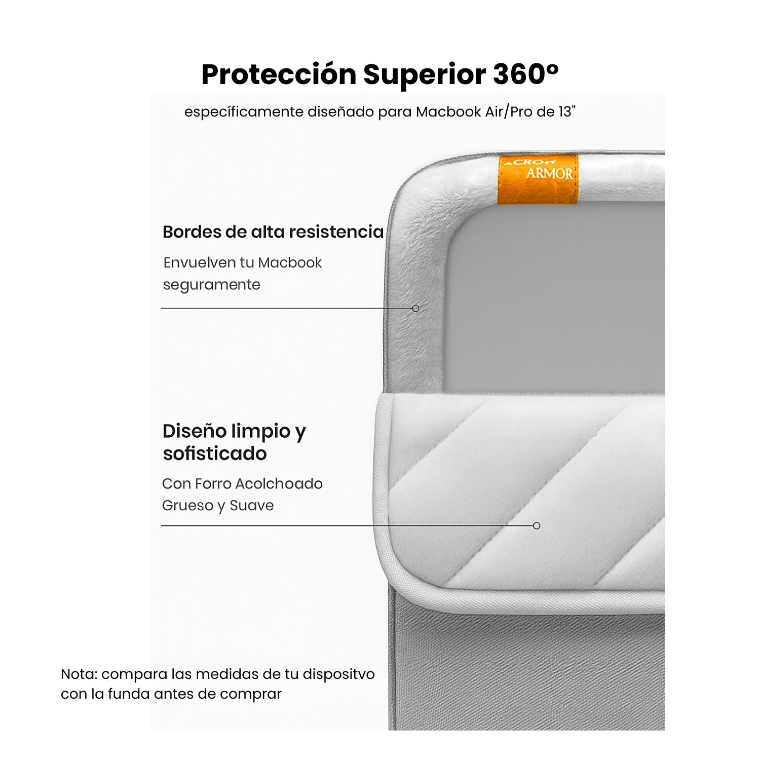 TOMTOC FUNDA DEFENDER-A13 PARA MACBOOK PRO DE 14' - GRIS - 4