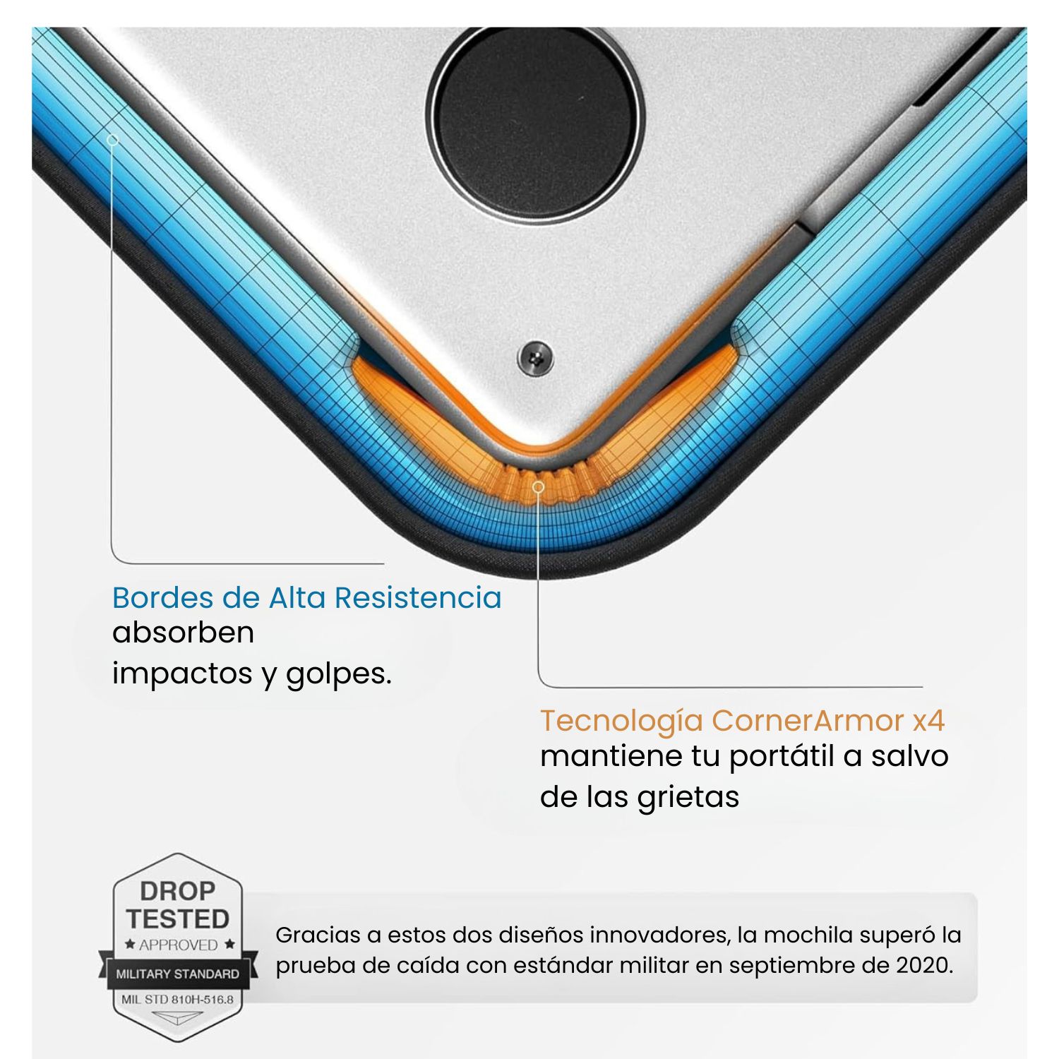 TOMTOC FUNDA DEFENDER-A13 PARA MACBOOK PRO DE 14' CON ORGANIZADOR - GRIS - 3