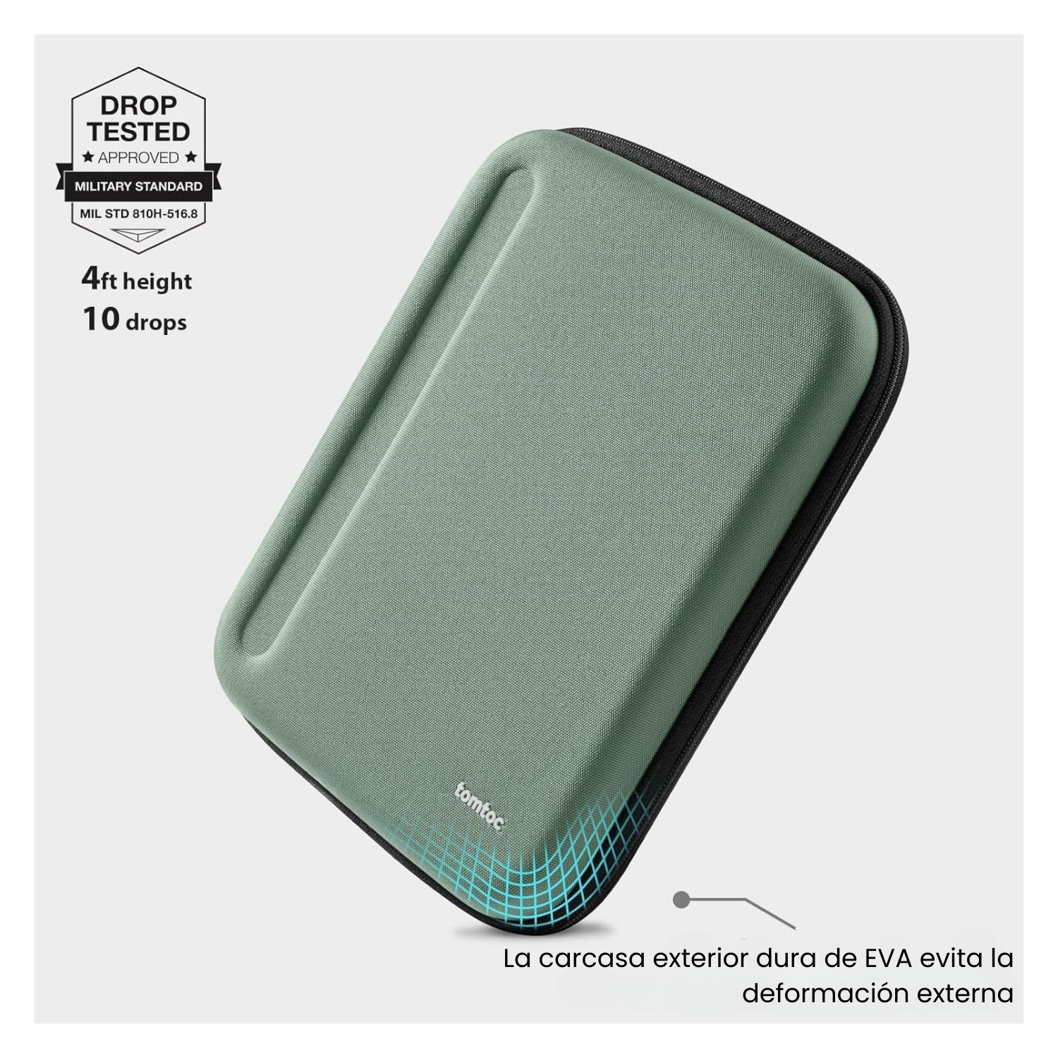TOMTOC ESTUCHE PORTAFOLIO FANCYCASE-B06 PARA IPAD AIR/PRO DE 13' - VERDE MATCHA - 3