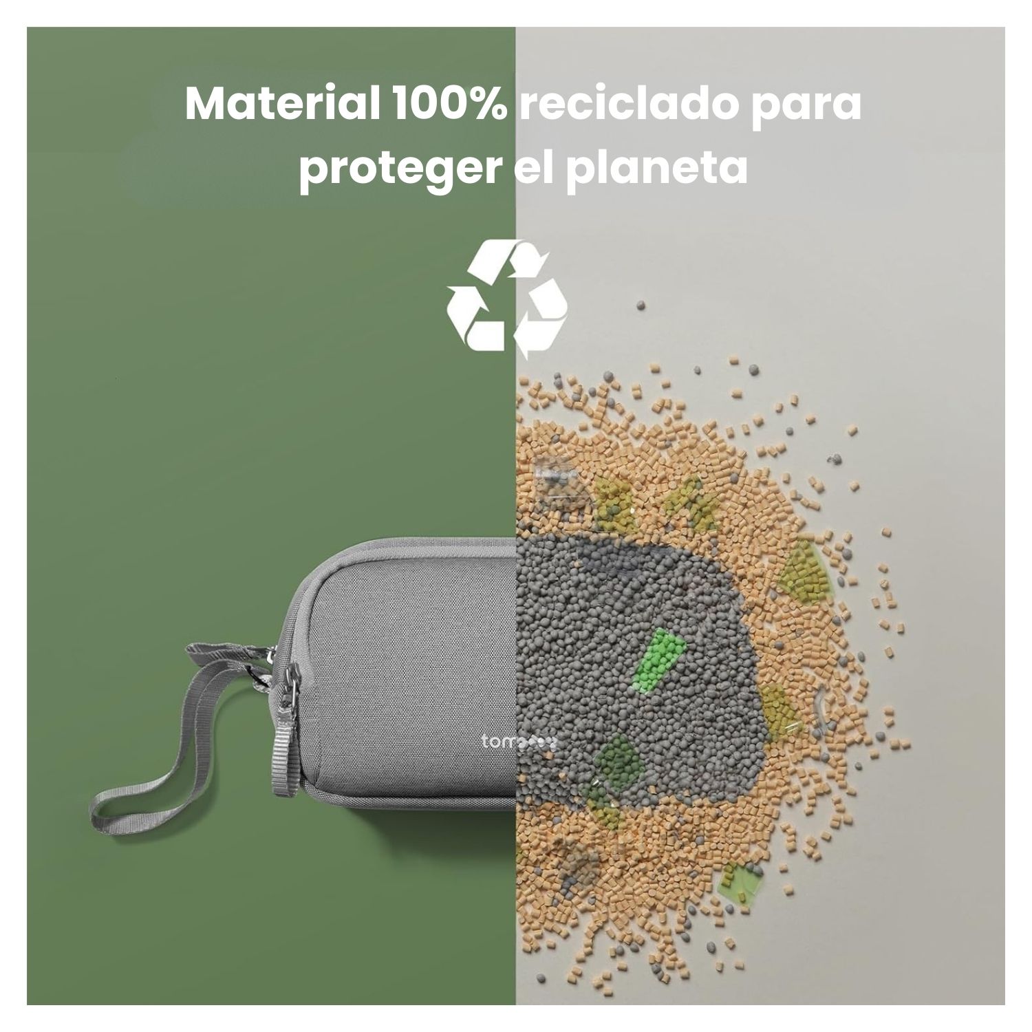 TOMTOC ESTUCHE LIGHT-T12 PARA ACCESORIOS ELECTRÓNICOS MEDIANO - GRIS - 4