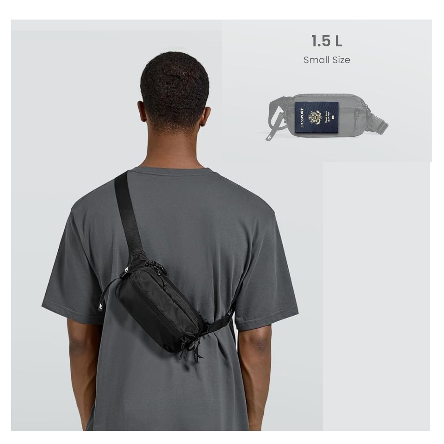 TOMTOC BANANO AVIATOR-T33 1.5L PEQUEÑO S - NEGRO - 6