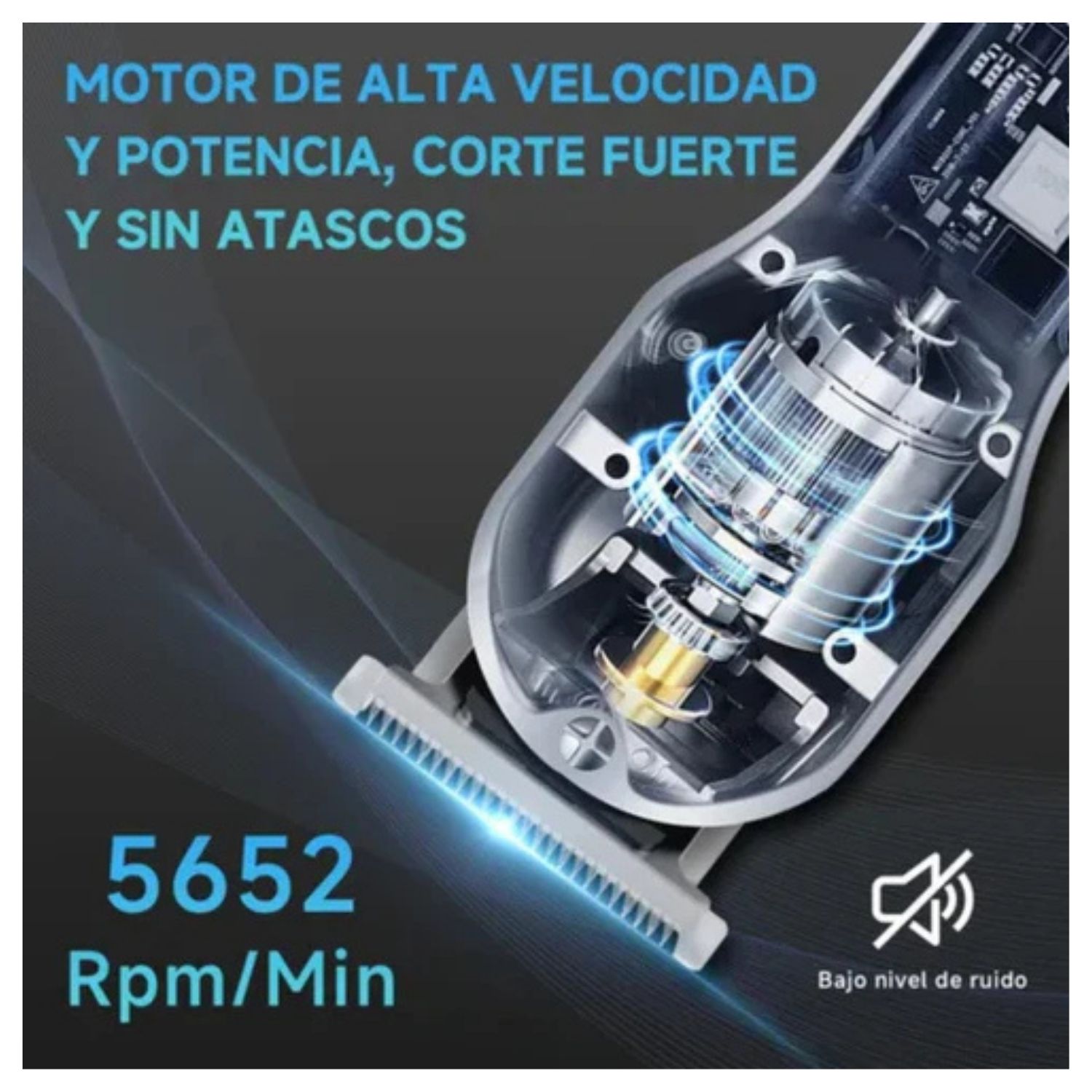 BOMIDI CORTADORA DE PELO PROFESIONAL L2 3 EN 1 RECARGABLE NEGRO - 6