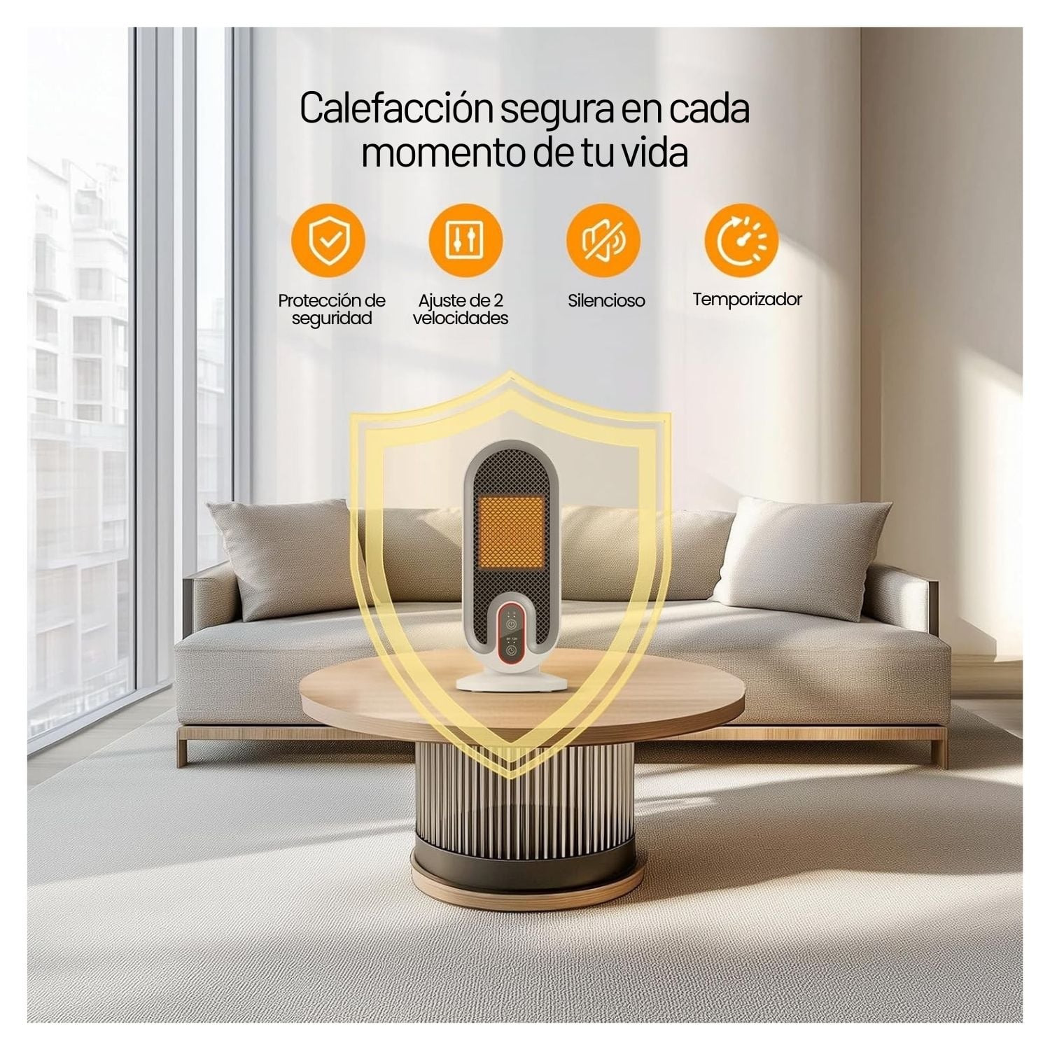 BOMIDI CALEFACTOR ELE CTRICO FAN HEATER H6 BLANCO - 3